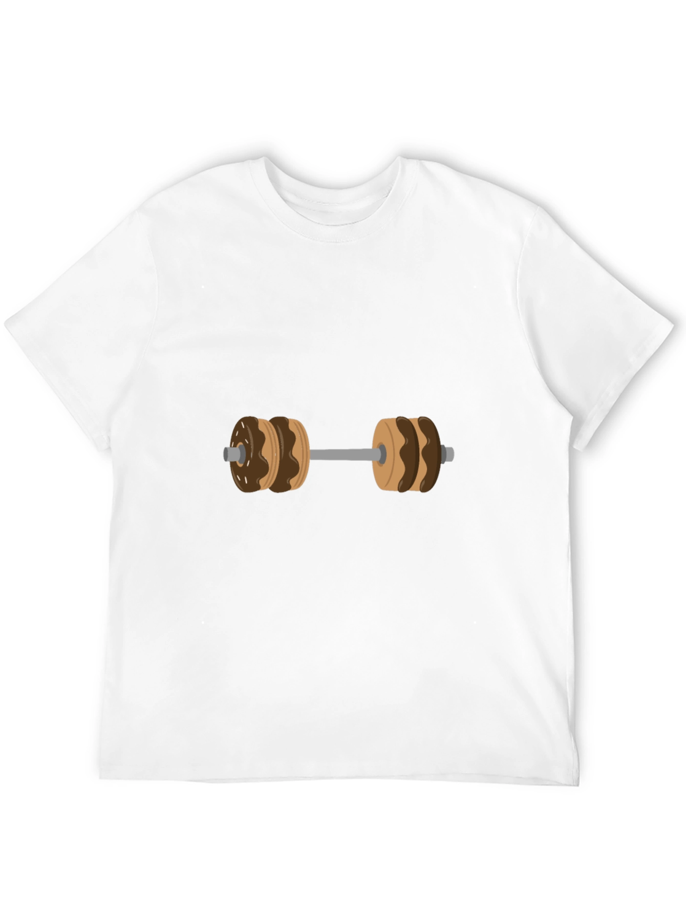 Donut Dumbbell Graphic Tee - Funny Workout Shirt