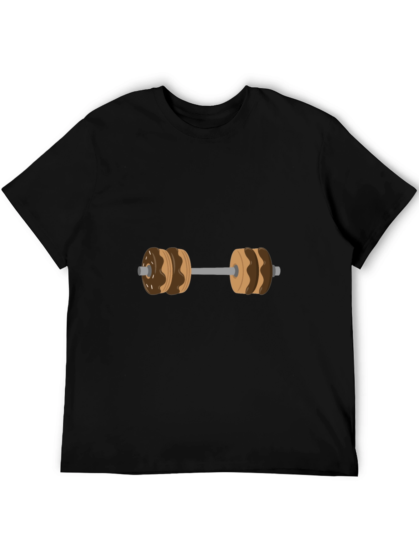 Donut Dumbbell Graphic Tee - Funny Workout Shirt
