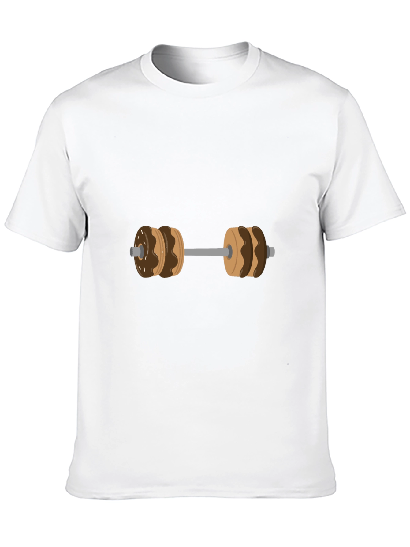 Donut Dumbbell Graphic Tee - Funny Workout Shirt