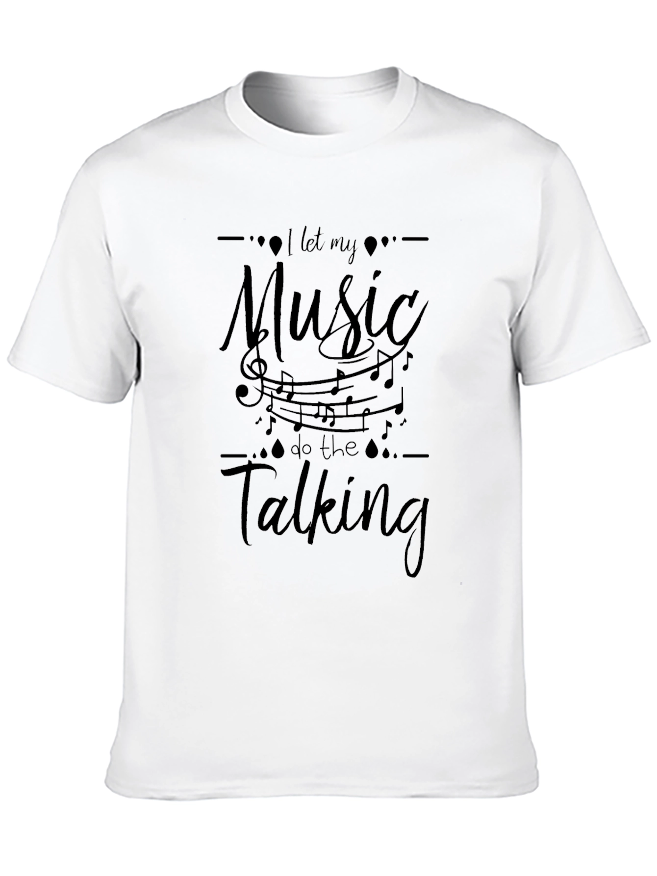 Music Speaks T-Shirt - Stylish Black Tee