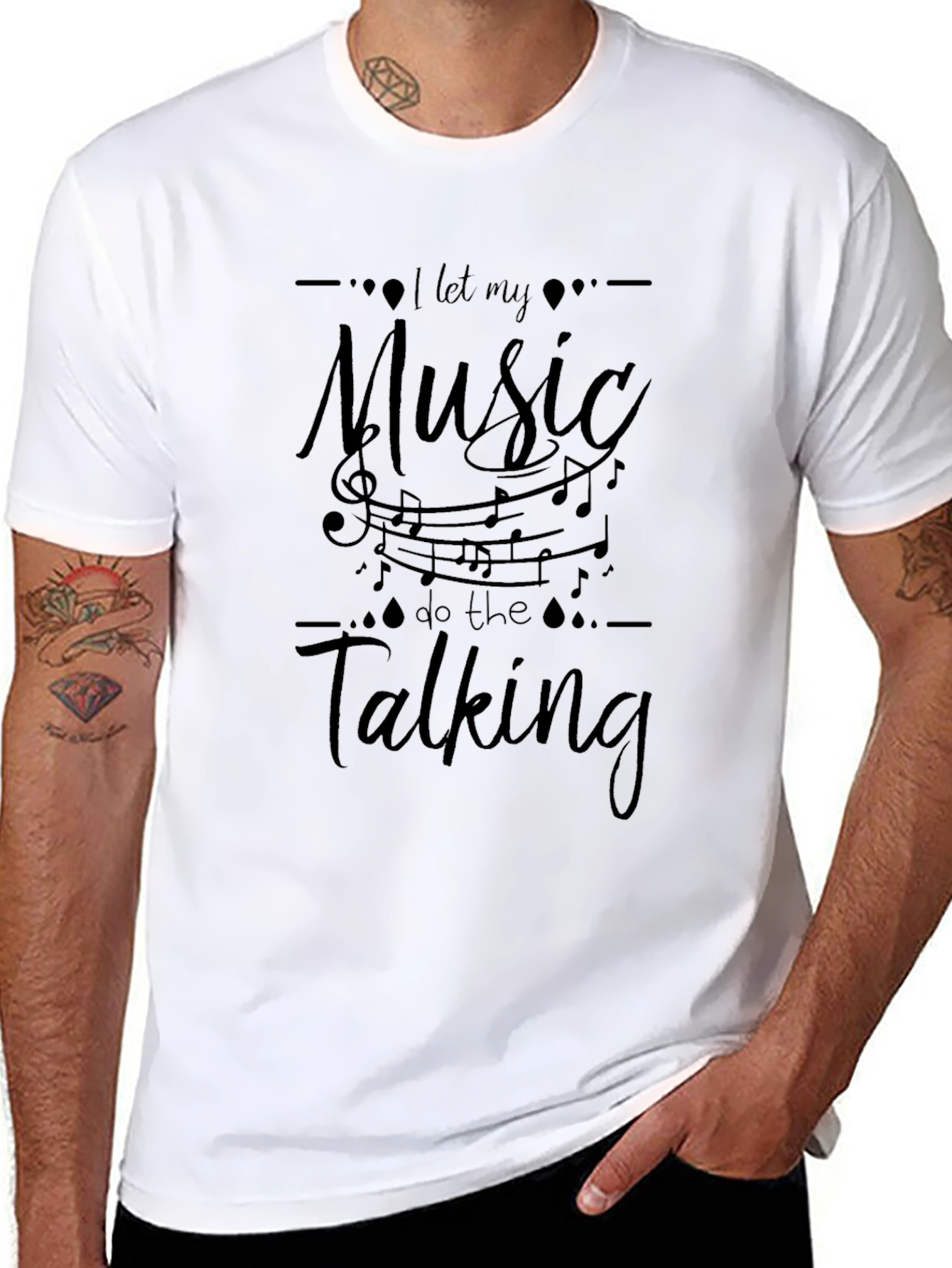 Music Speaks T-Shirt - Stylish Black Tee