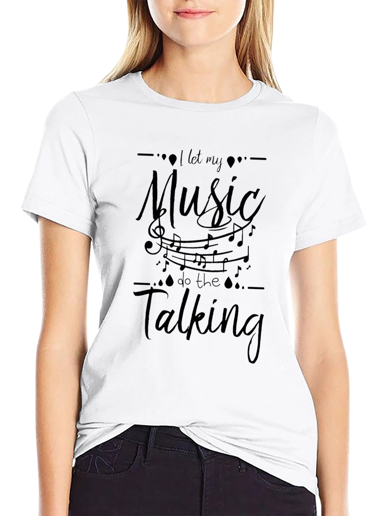 Music Speaks T-Shirt - Stylish Black Tee
