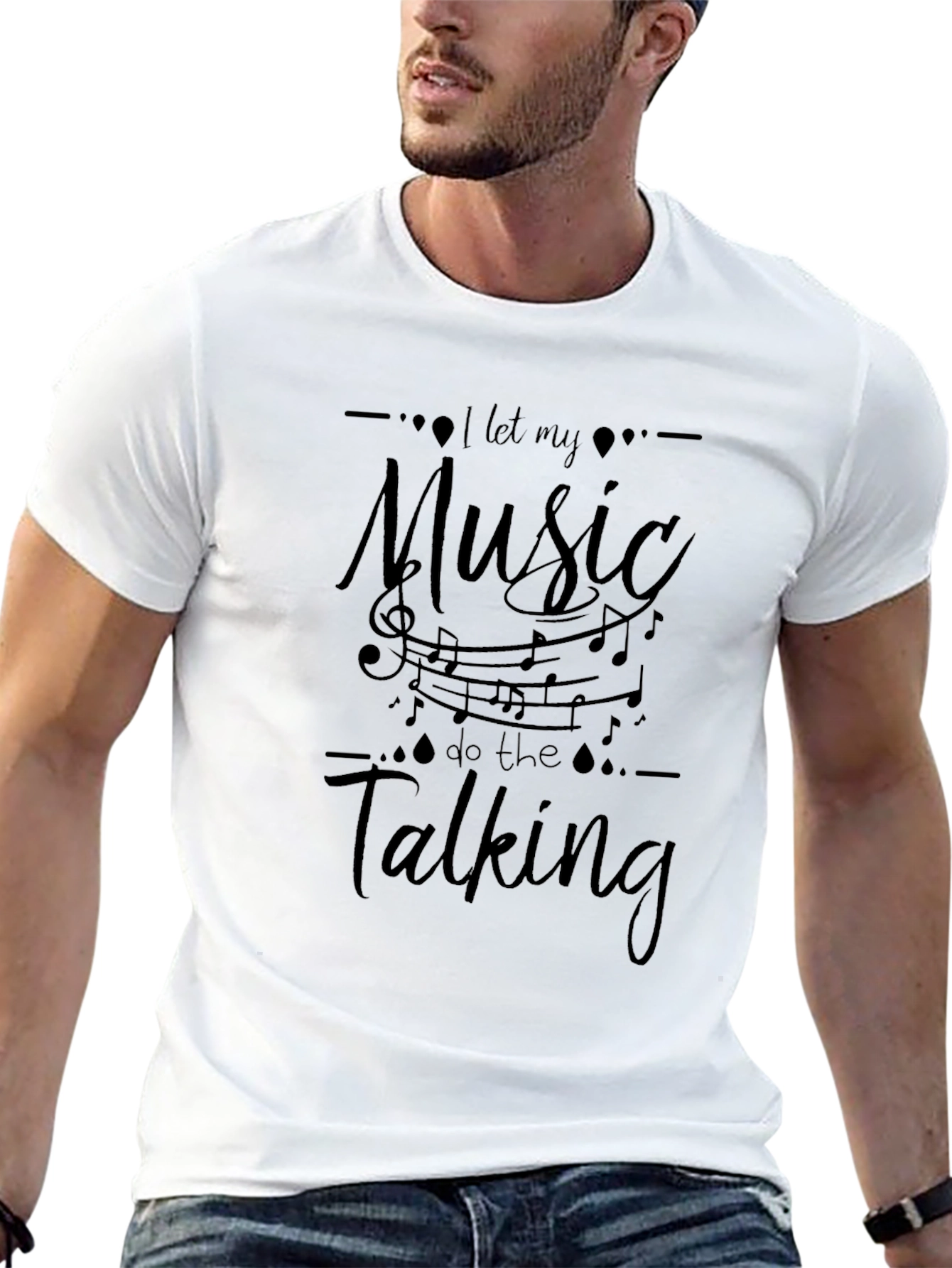 Music Speaks T-Shirt - Stylish Black Tee