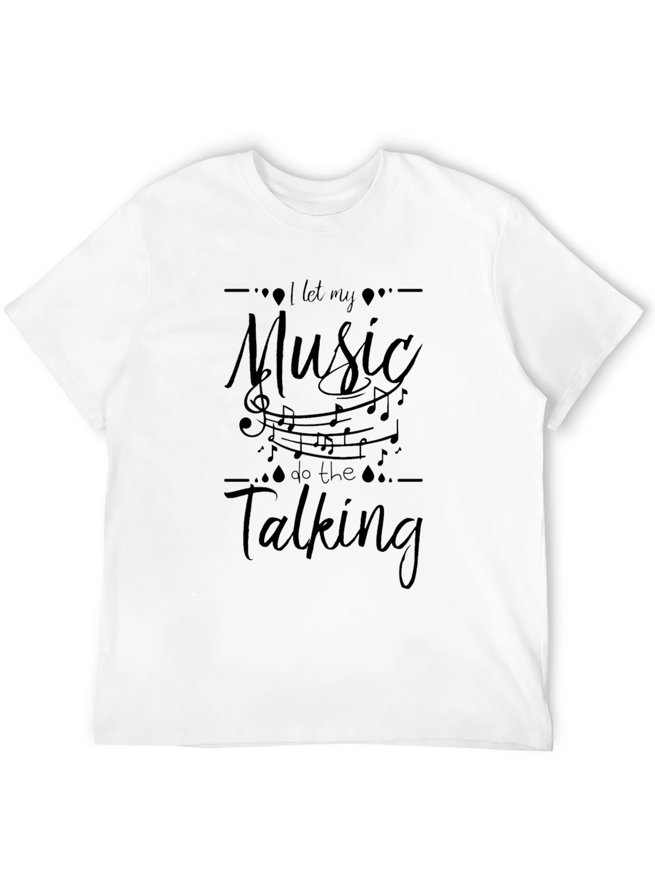 Music Speaks T-Shirt - Stylish Black Tee