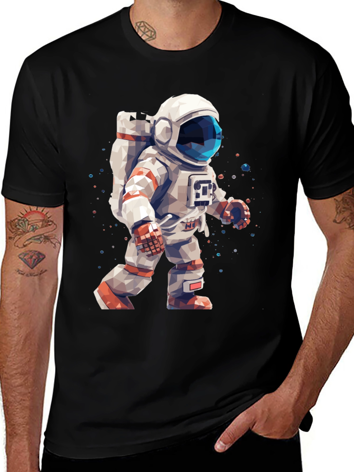 Astronaut Graphic Black T-Shirt