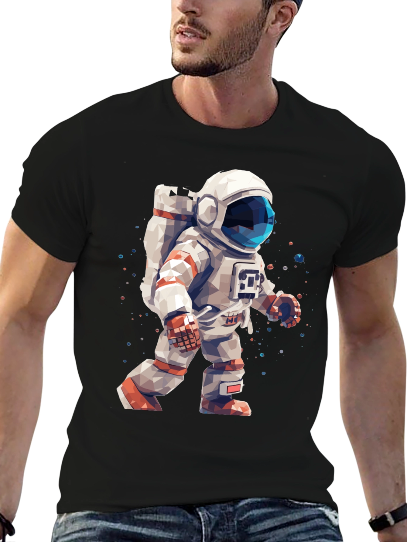 Astronaut Graphic Black T-Shirt
