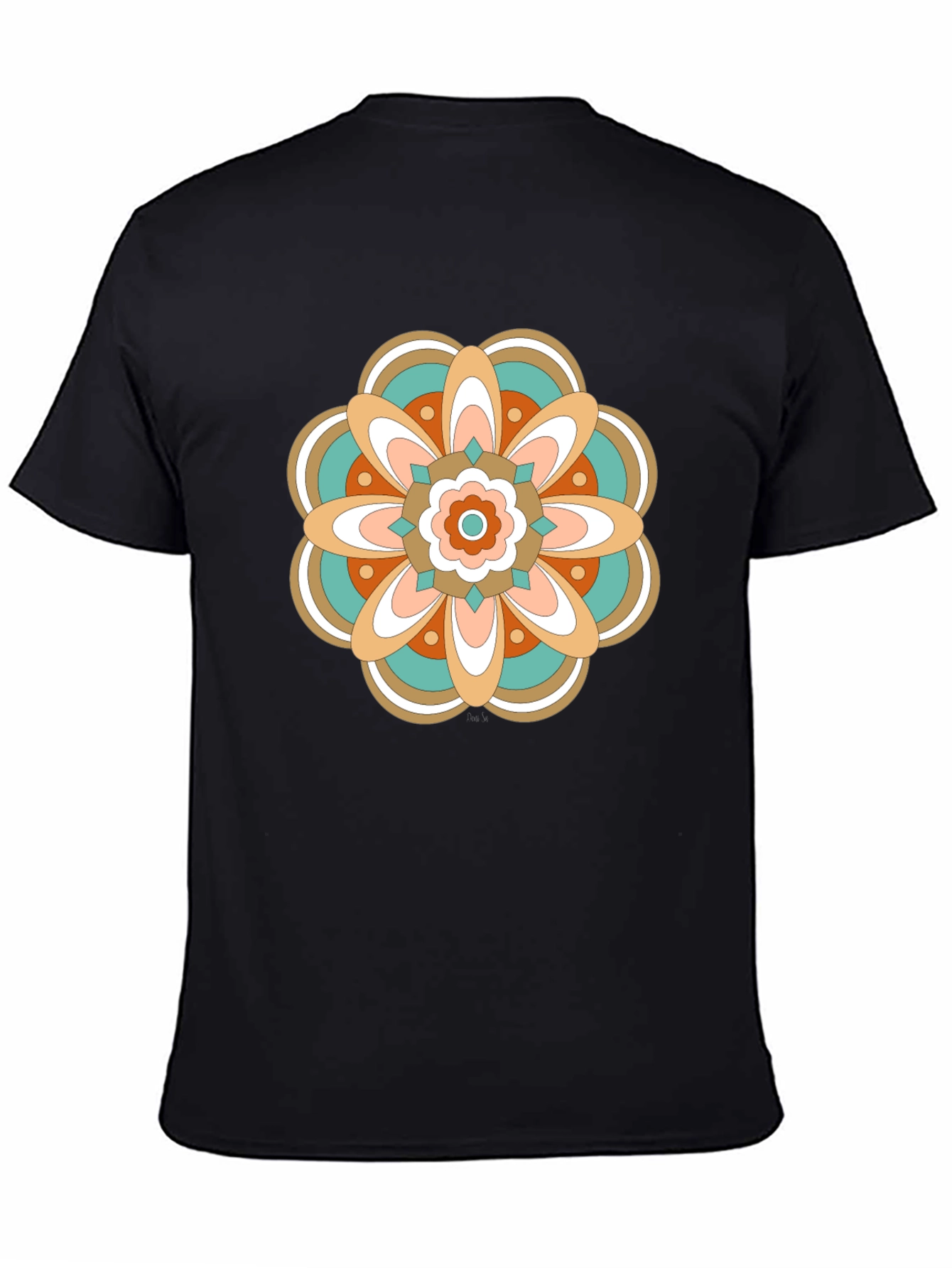 Retro Floral Mandala Graphic T-Shirt