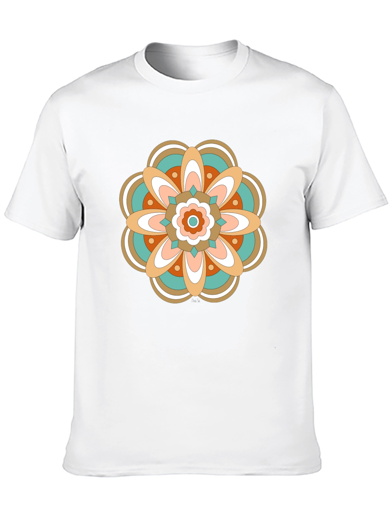 Retro Floral Mandala Graphic T-Shirt