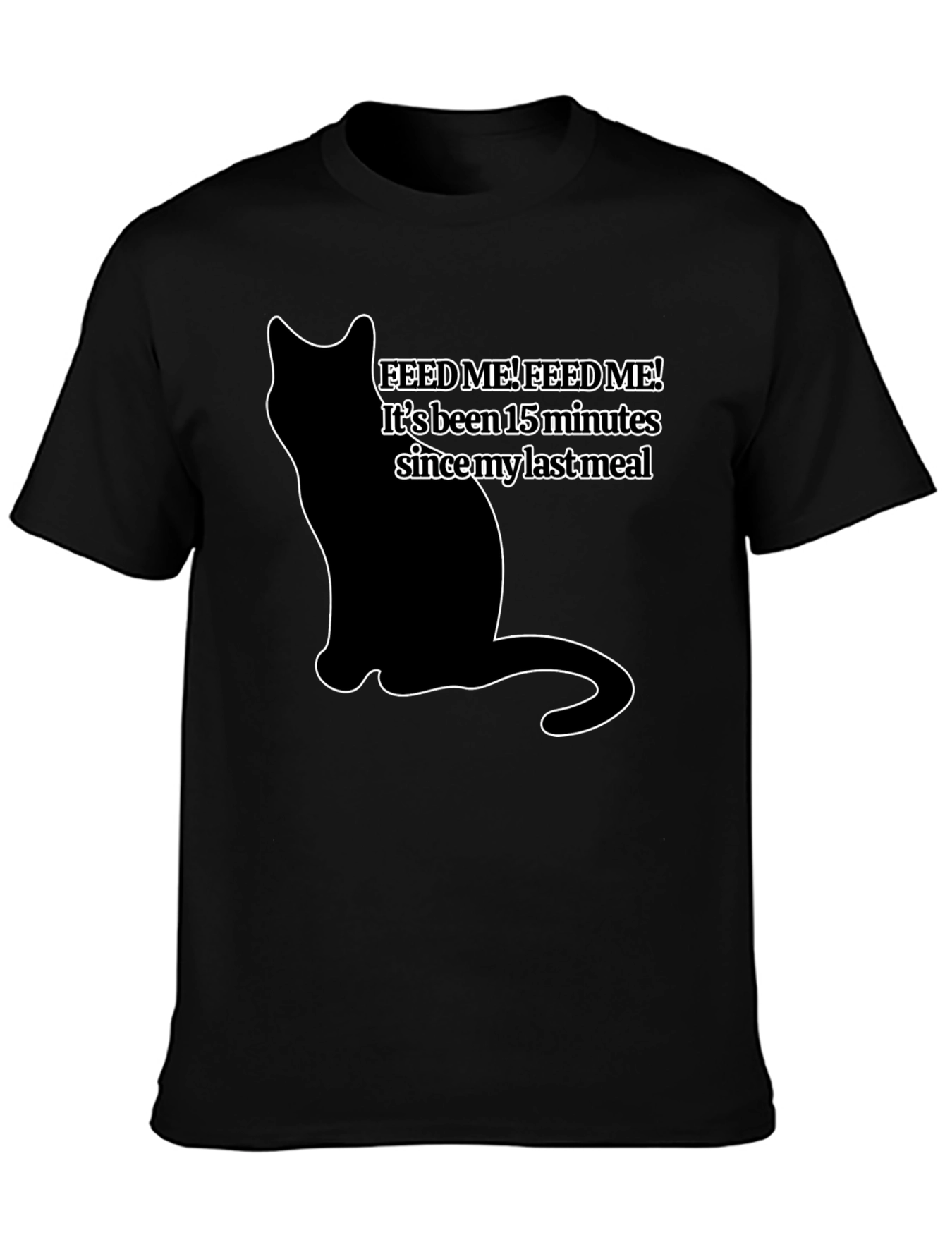 Feed Me Cat T-Shirt - Funny Pet Lover Tee