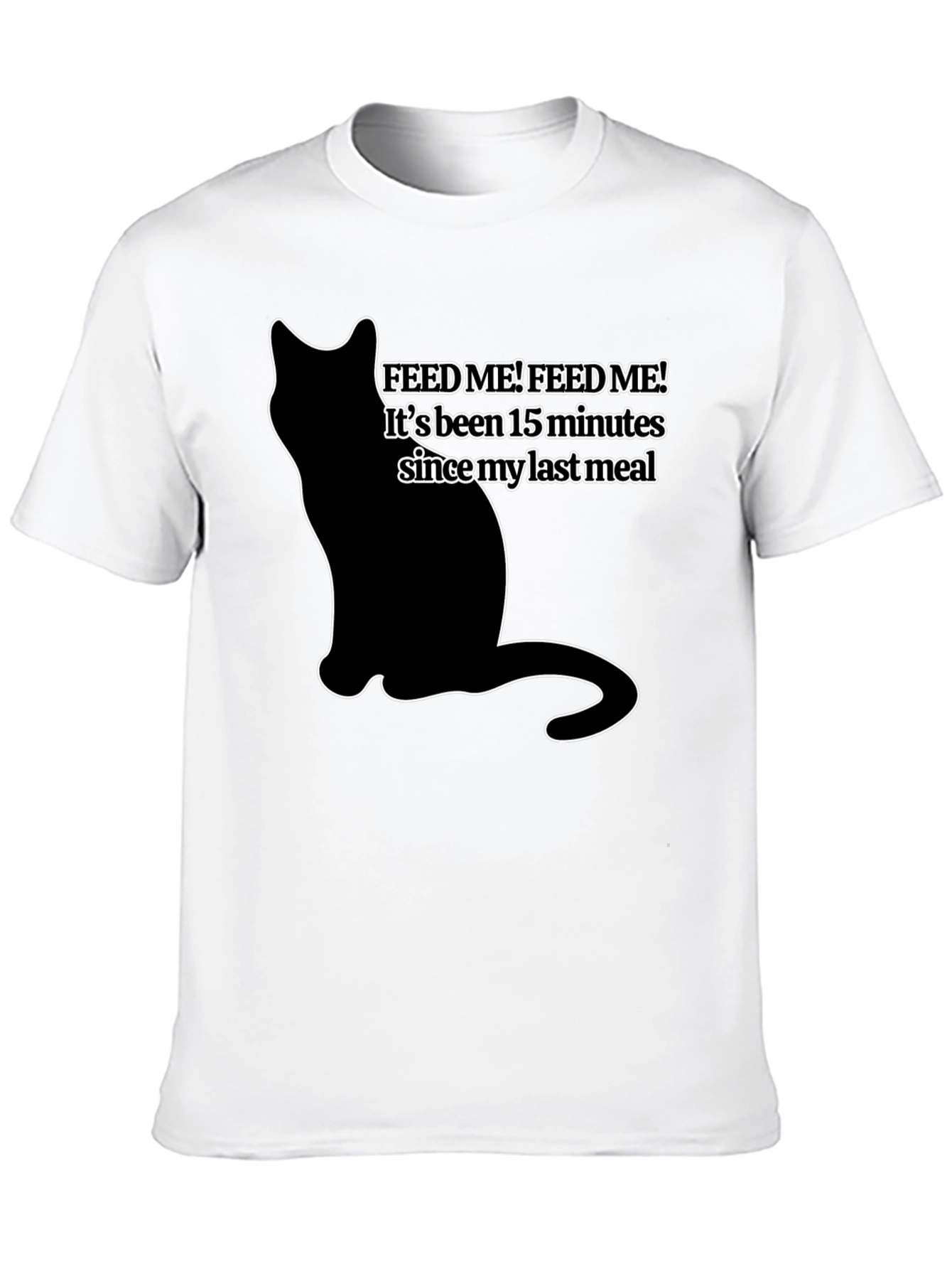 Feed Me Cat T-Shirt - Funny Pet Lover Tee