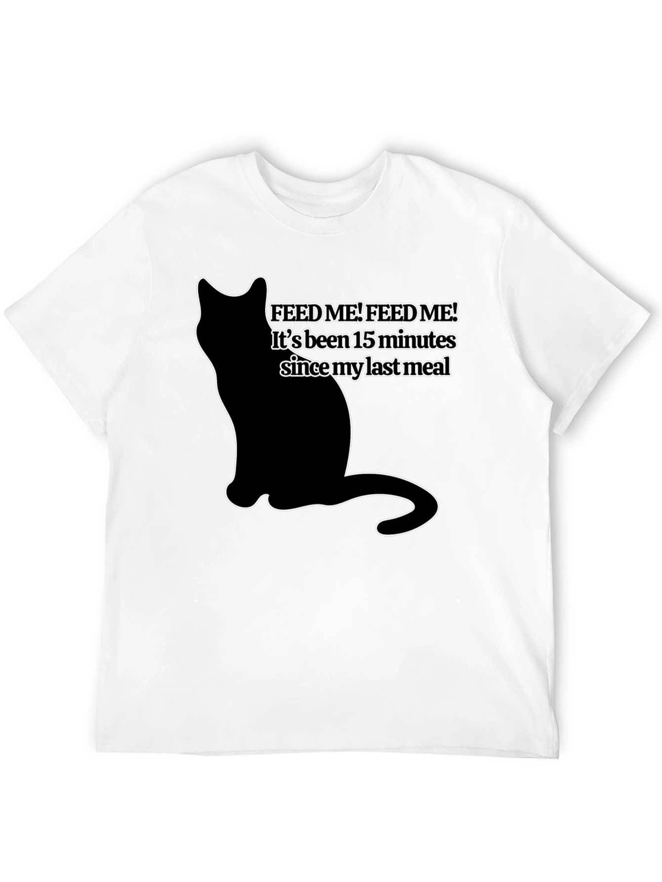 Feed Me Cat T-Shirt - Funny Pet Lover Tee