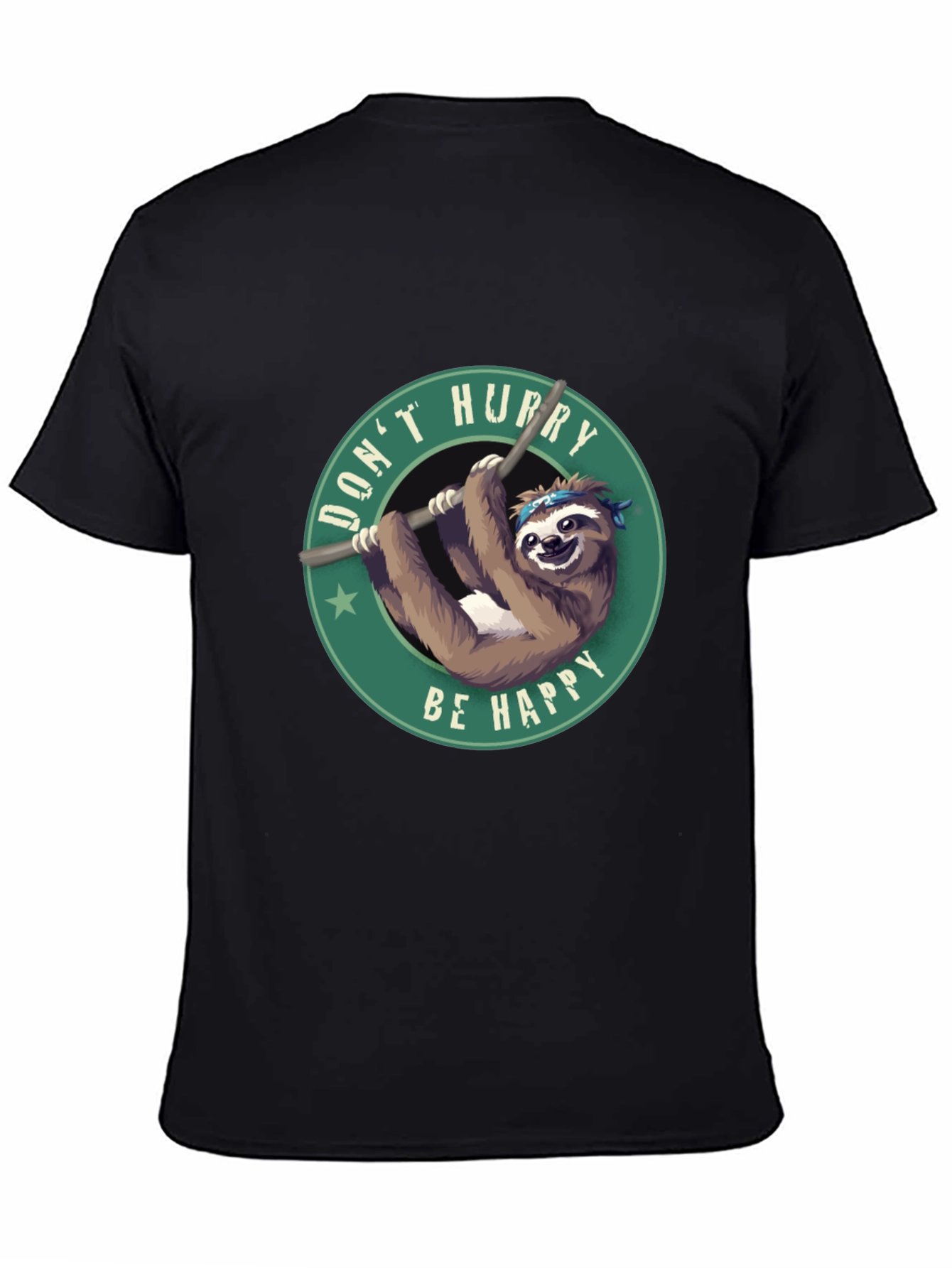 Dont Hurry Be Happy Sloth Graphic Tee