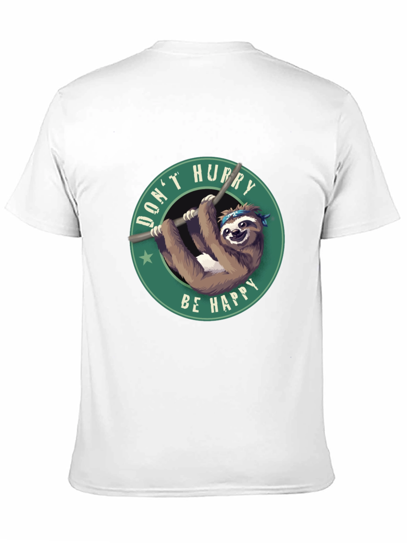 Dont Hurry Be Happy Sloth Graphic Tee