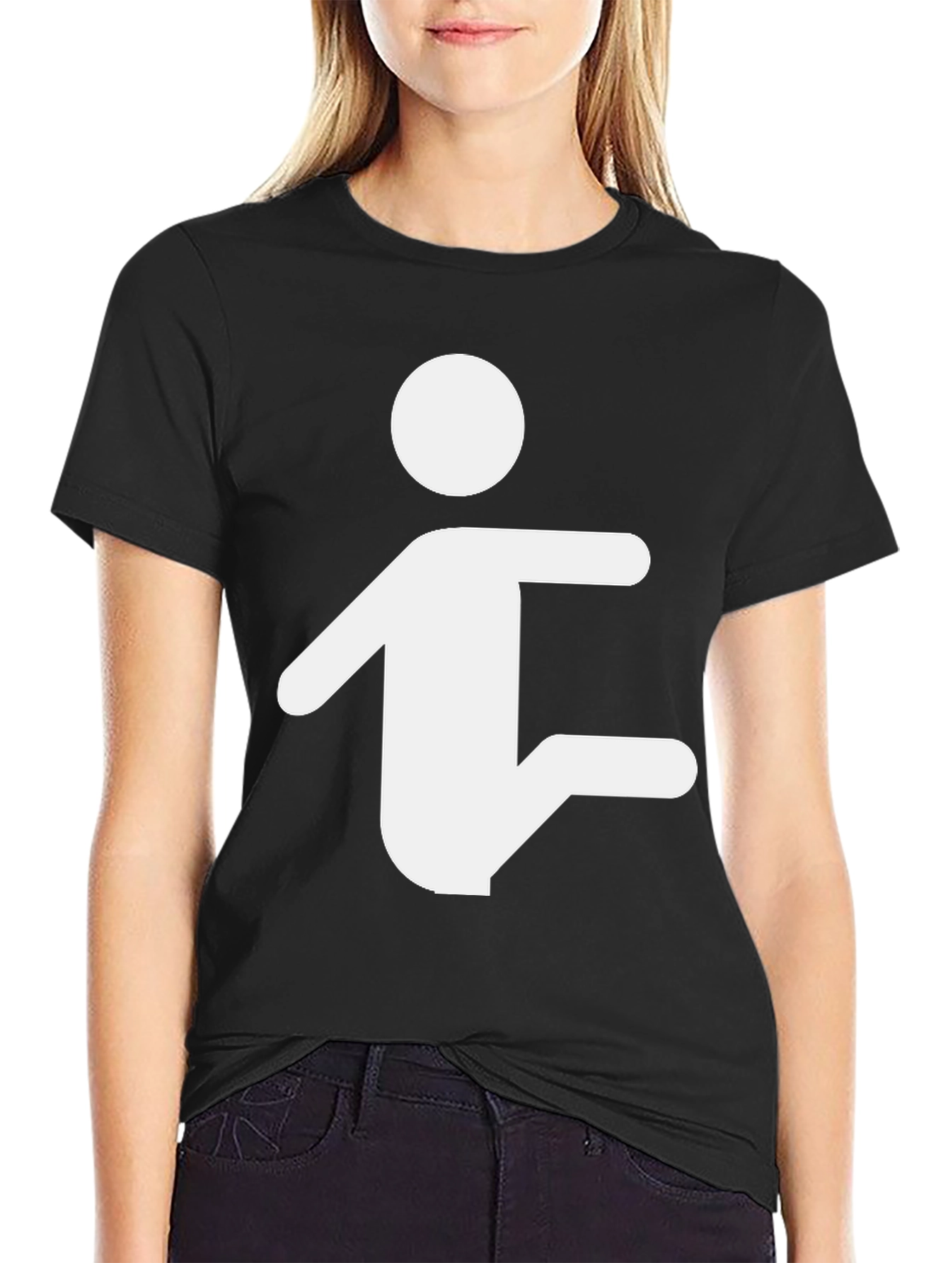 Stick Figure Yoga Pose Graphic T-Shirt