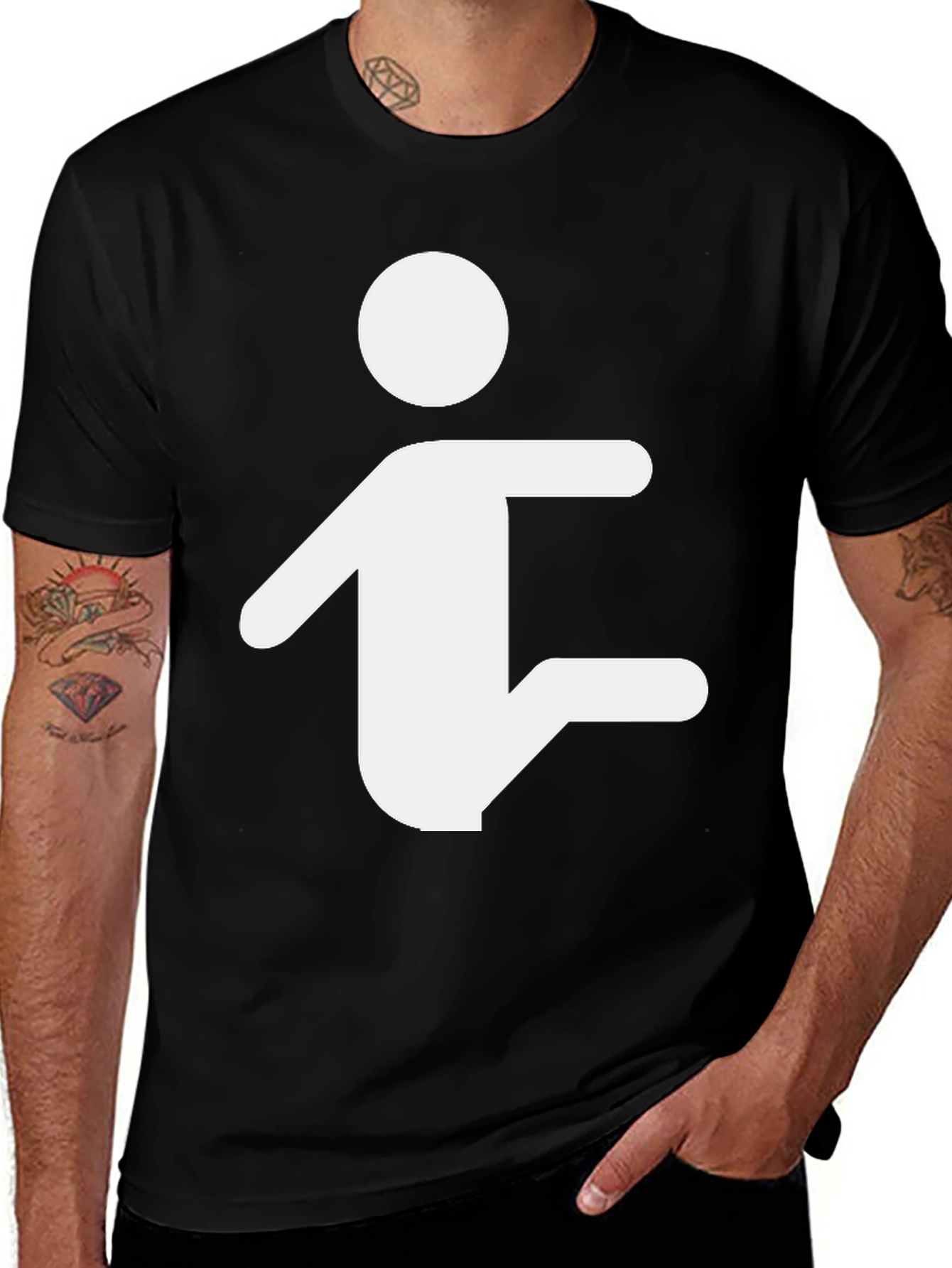 Stick Figure Yoga Pose Graphic T-Shirt