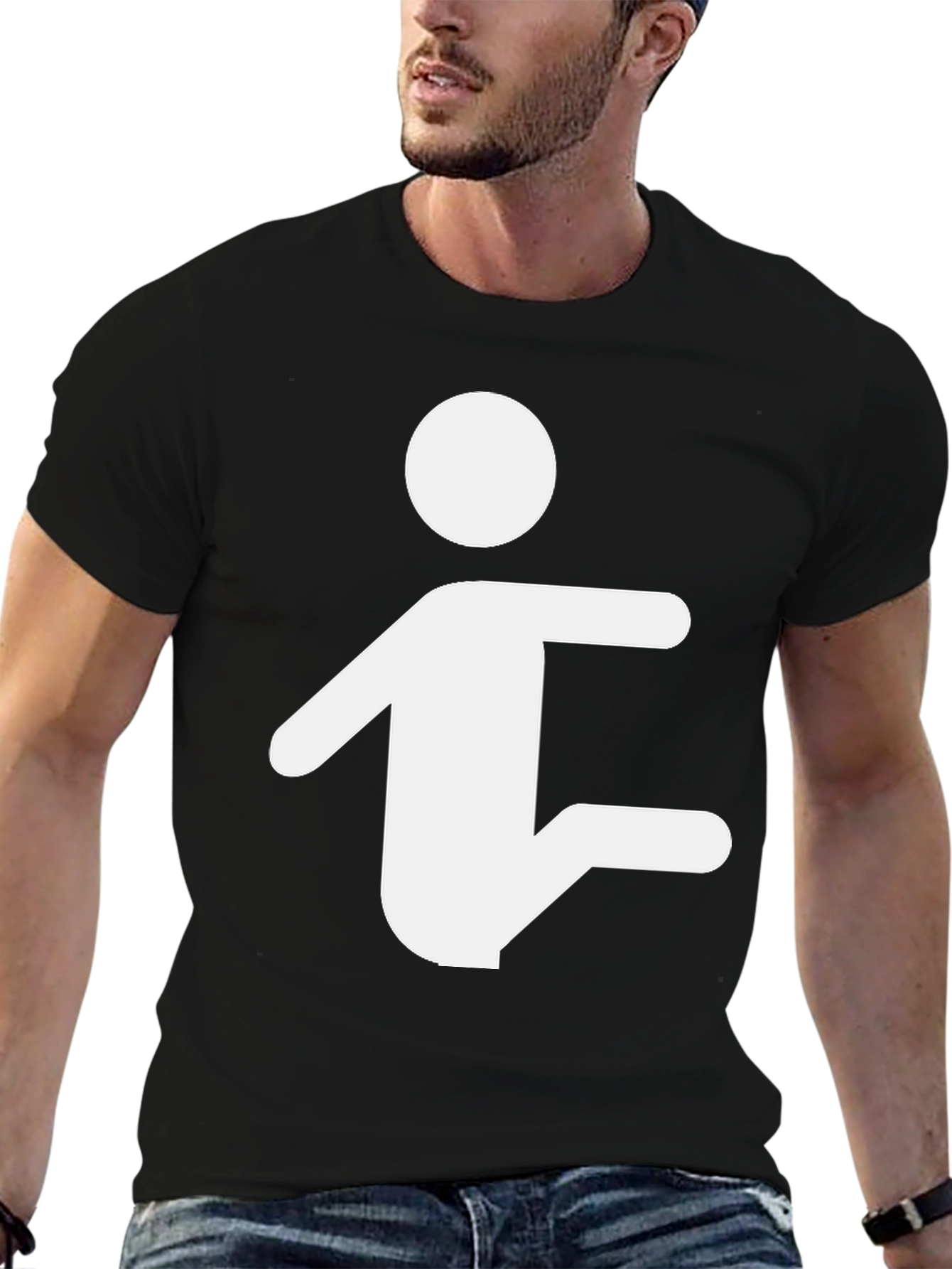 Stick Figure Yoga Pose Graphic T-Shirt