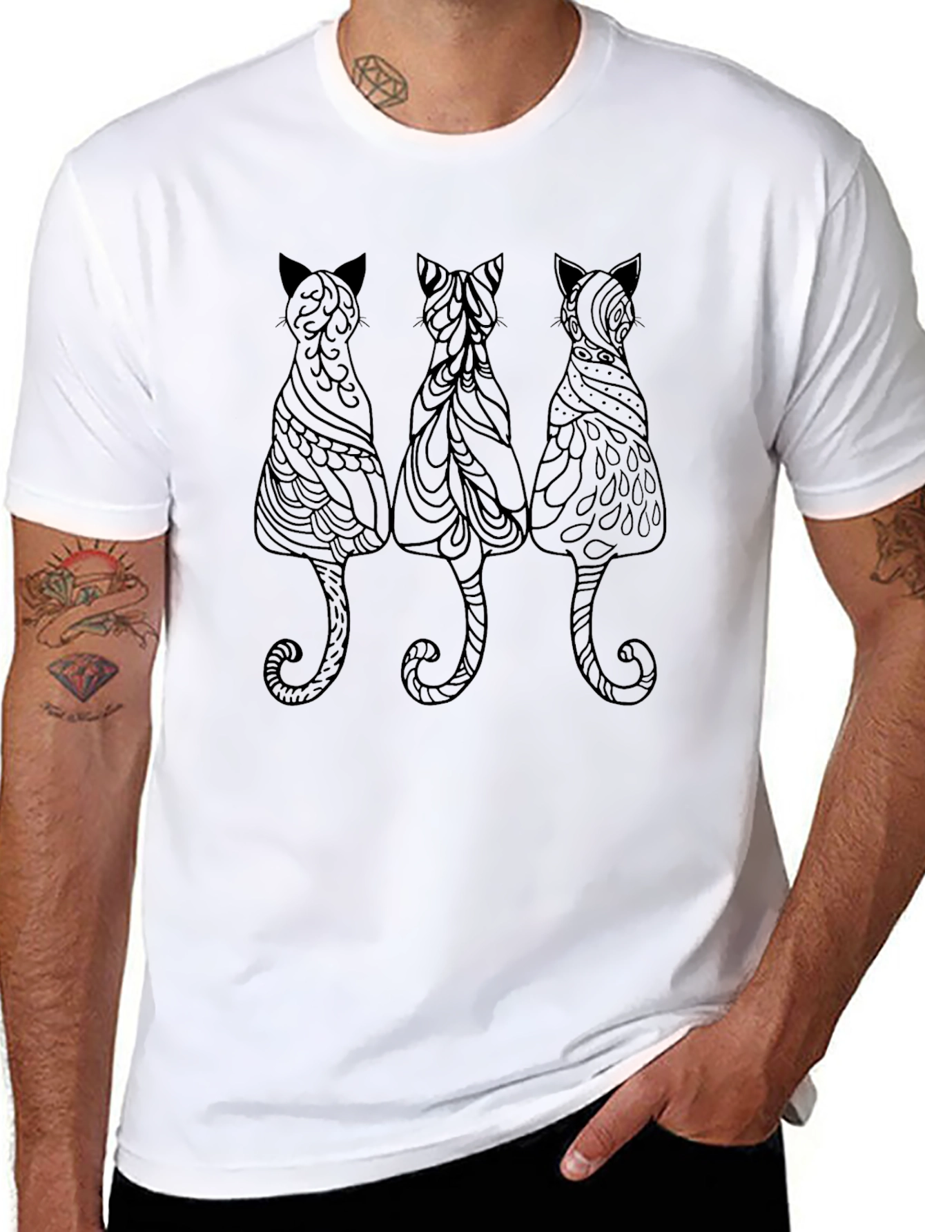 Black Cat Trio Graphic Tee