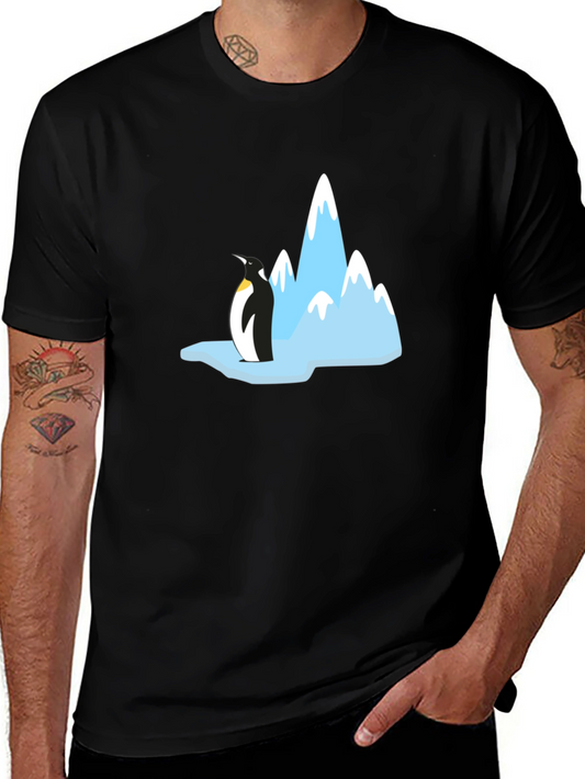 Penguin & Mountain Graphic Tee - Black