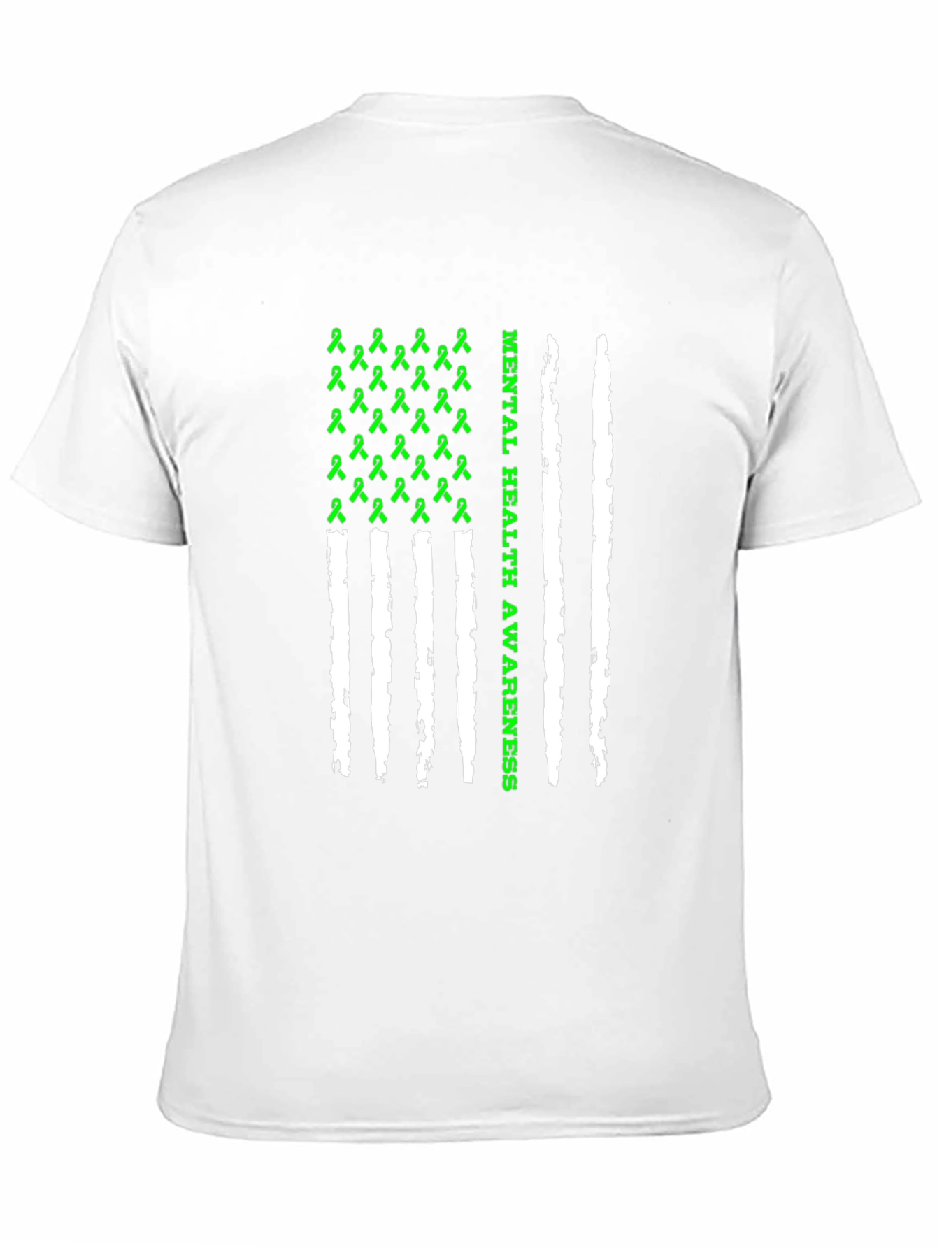 Mental Health Awareness Ribbon Flag Graphic Tee