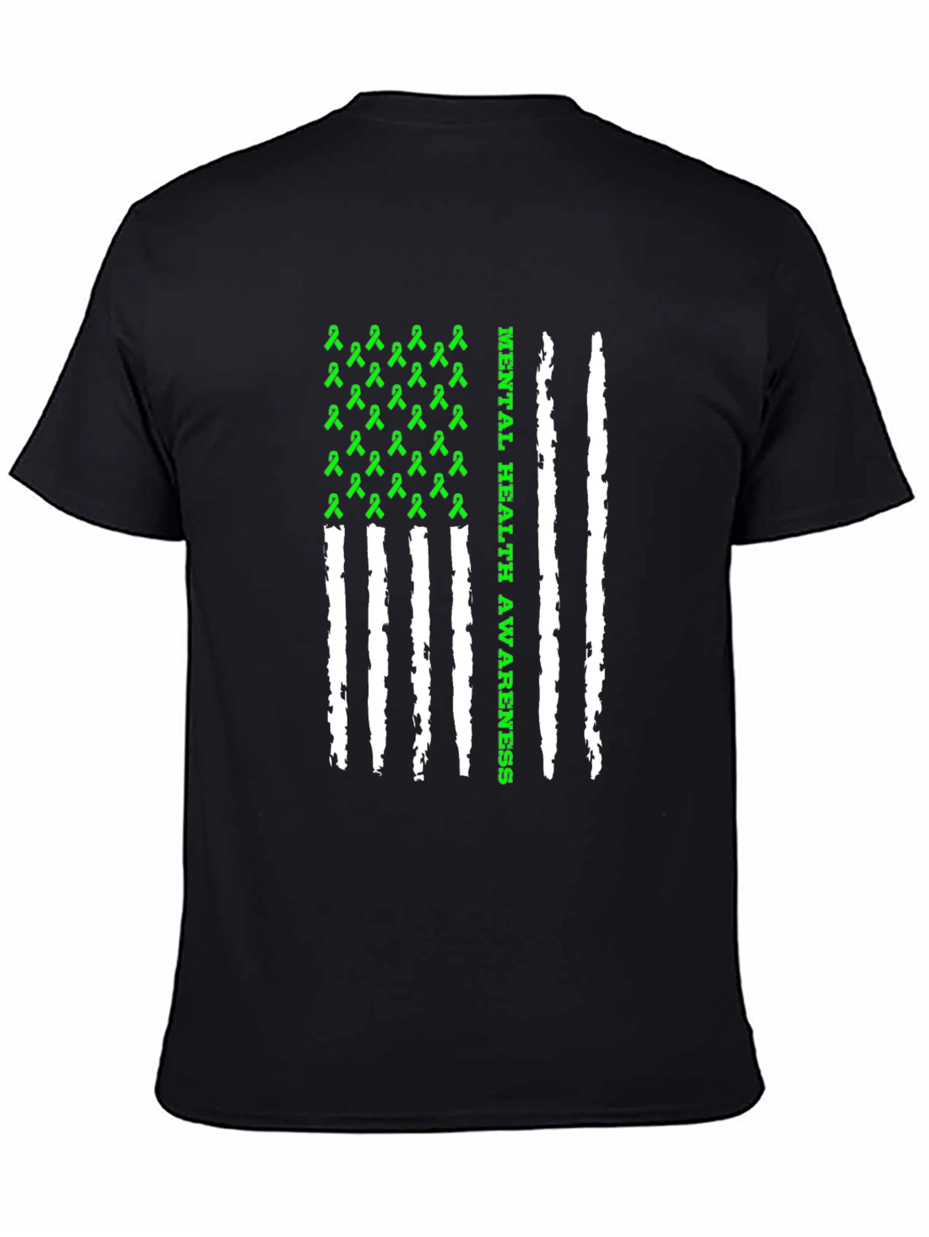 Mental Health Awareness Ribbon Flag Graphic Tee