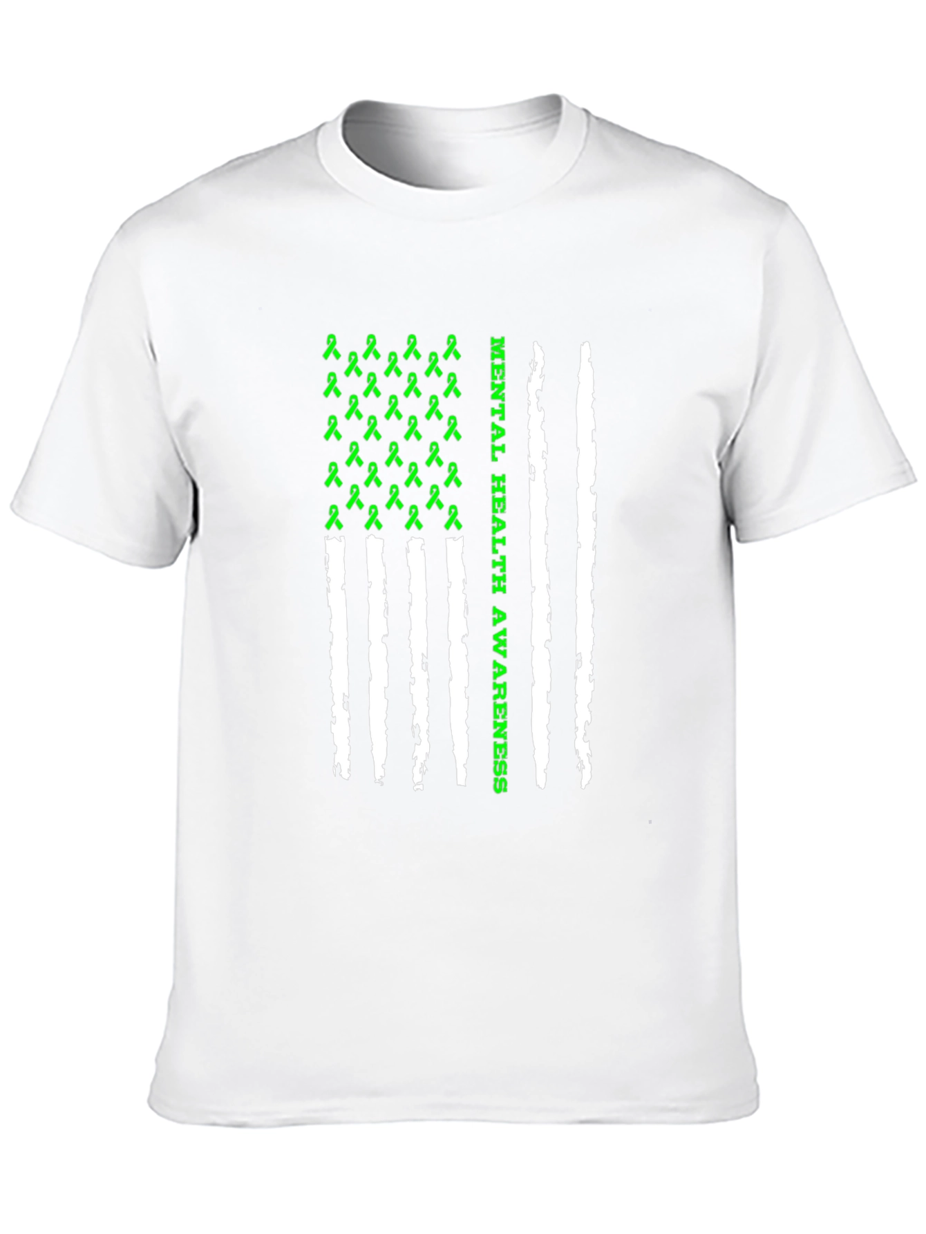 Mental Health Awareness Ribbon Flag Graphic Tee