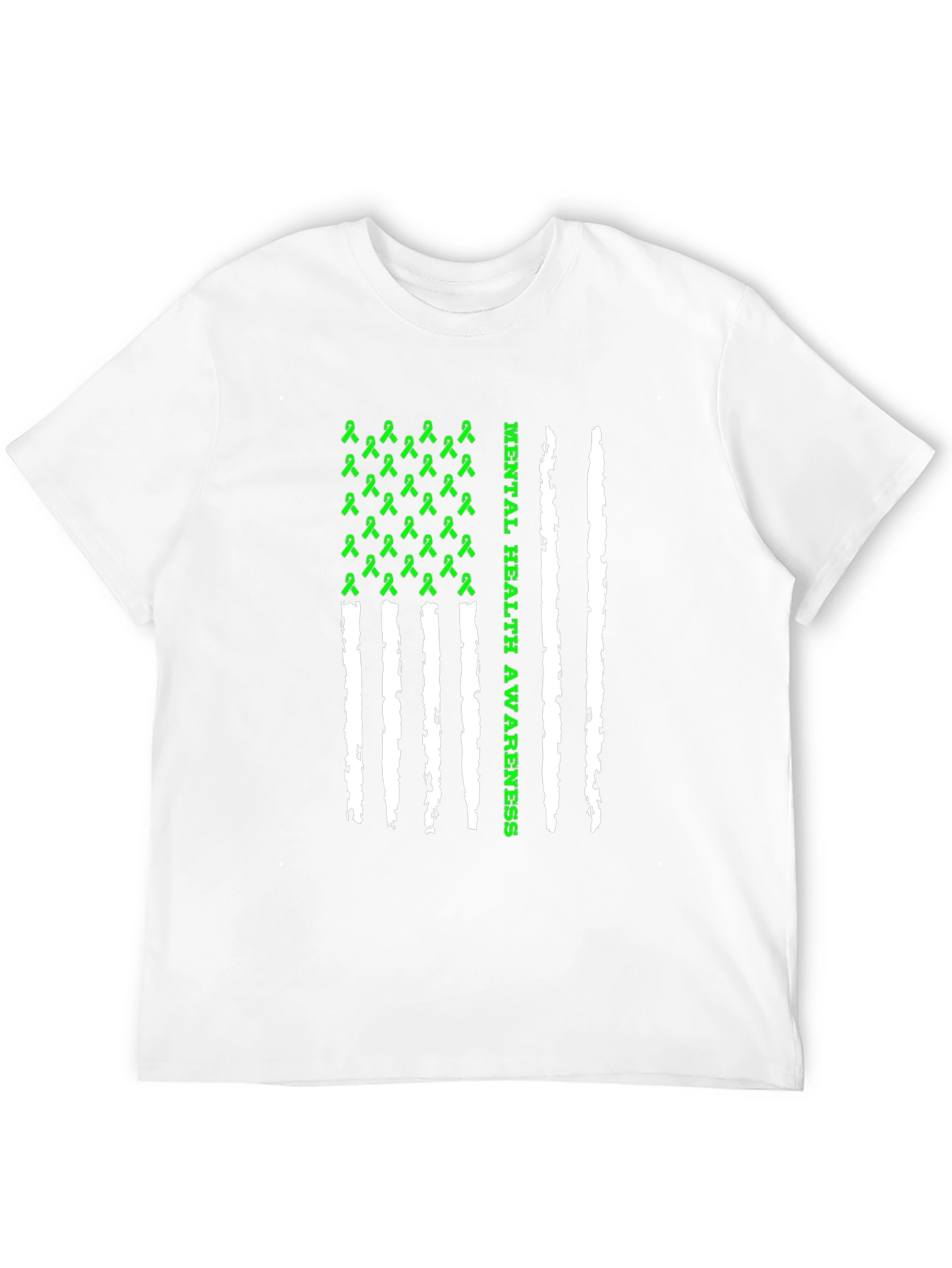 Mental Health Awareness Ribbon Flag Graphic Tee