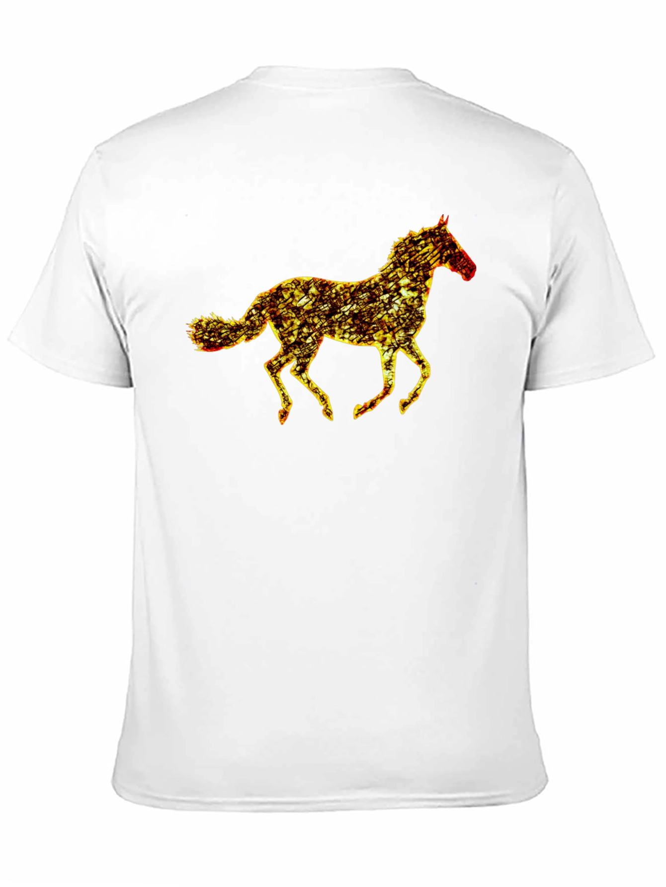 Black Horse Graphic Tee - Mens Casual T-Shirt