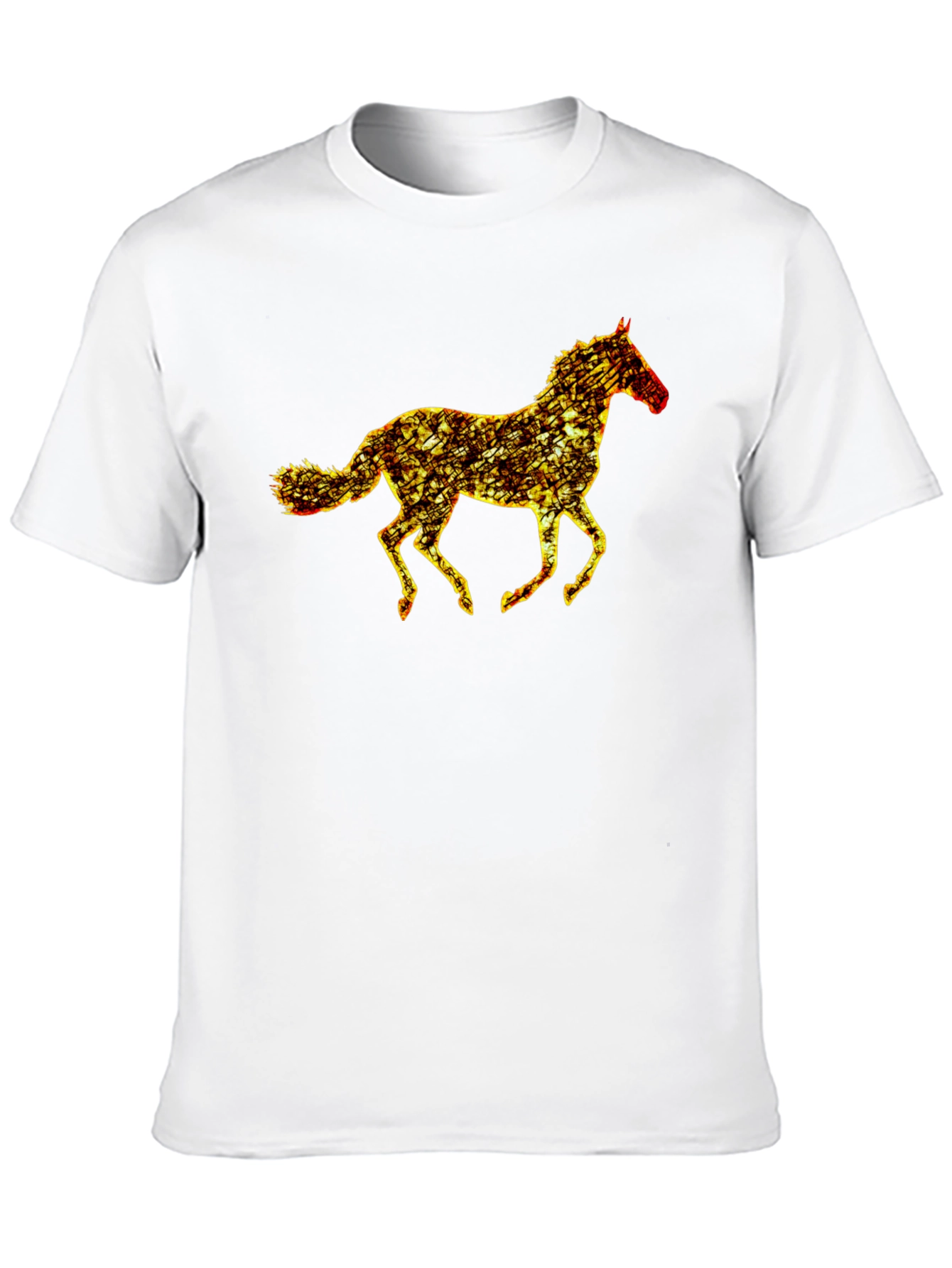 Black Horse Graphic Tee - Mens Casual T-Shirt