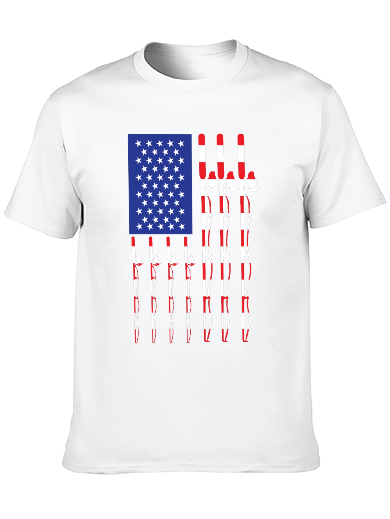 American Flag Fishing Rods Graphic Tee
