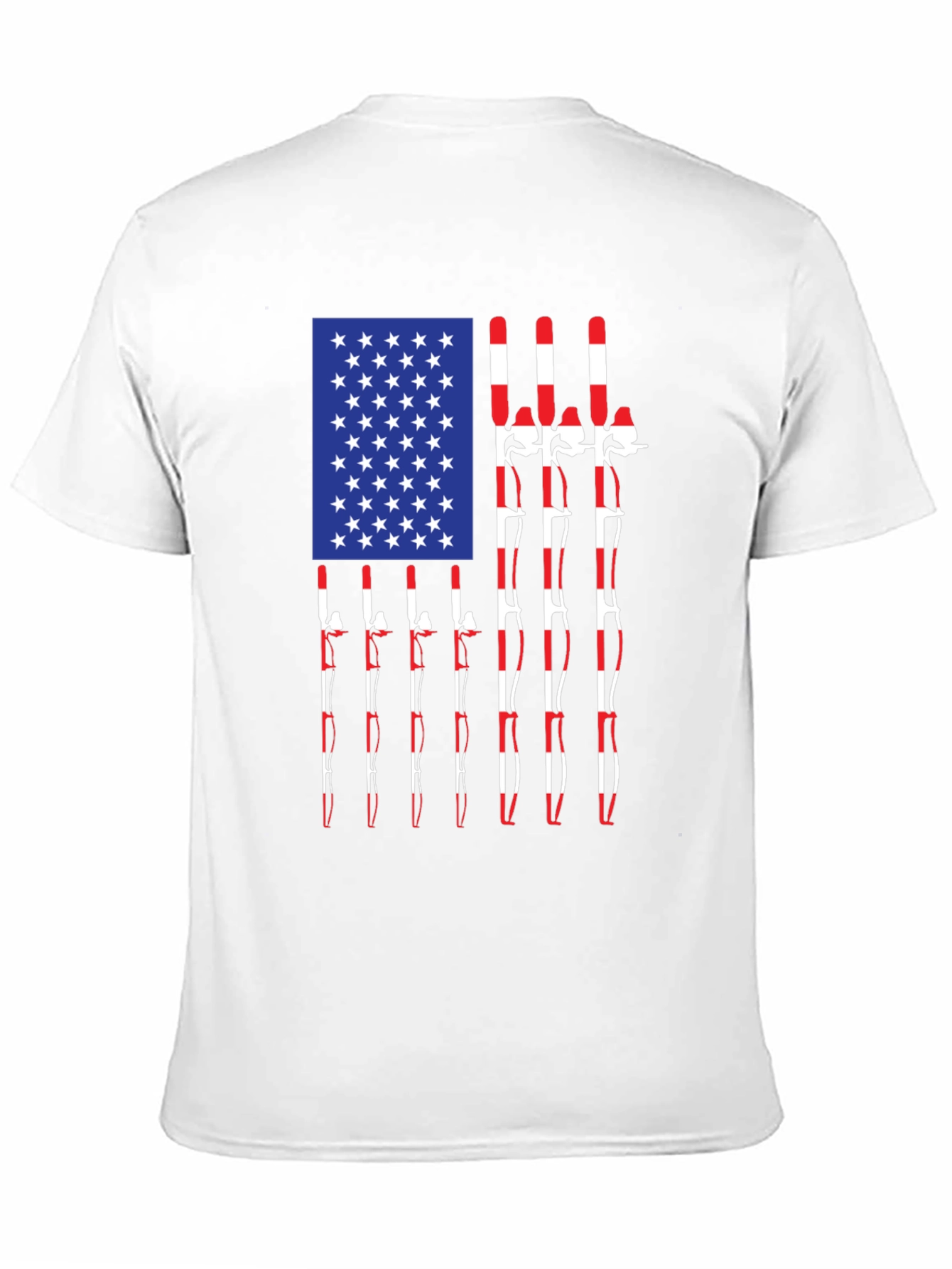 American Flag Fishing Rods Graphic Tee