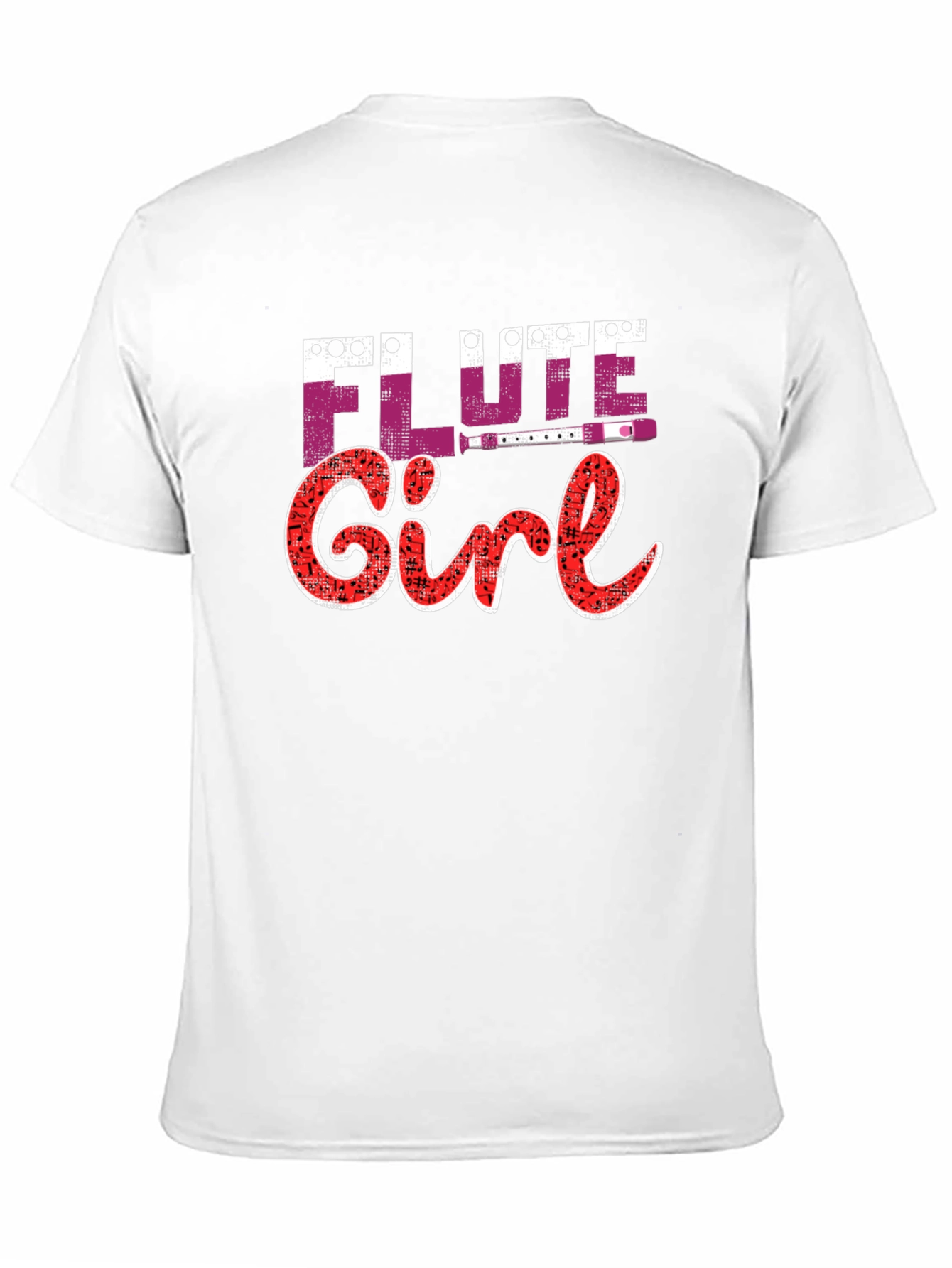 Flute Girl Graphic Tee - Music Lover Shirt