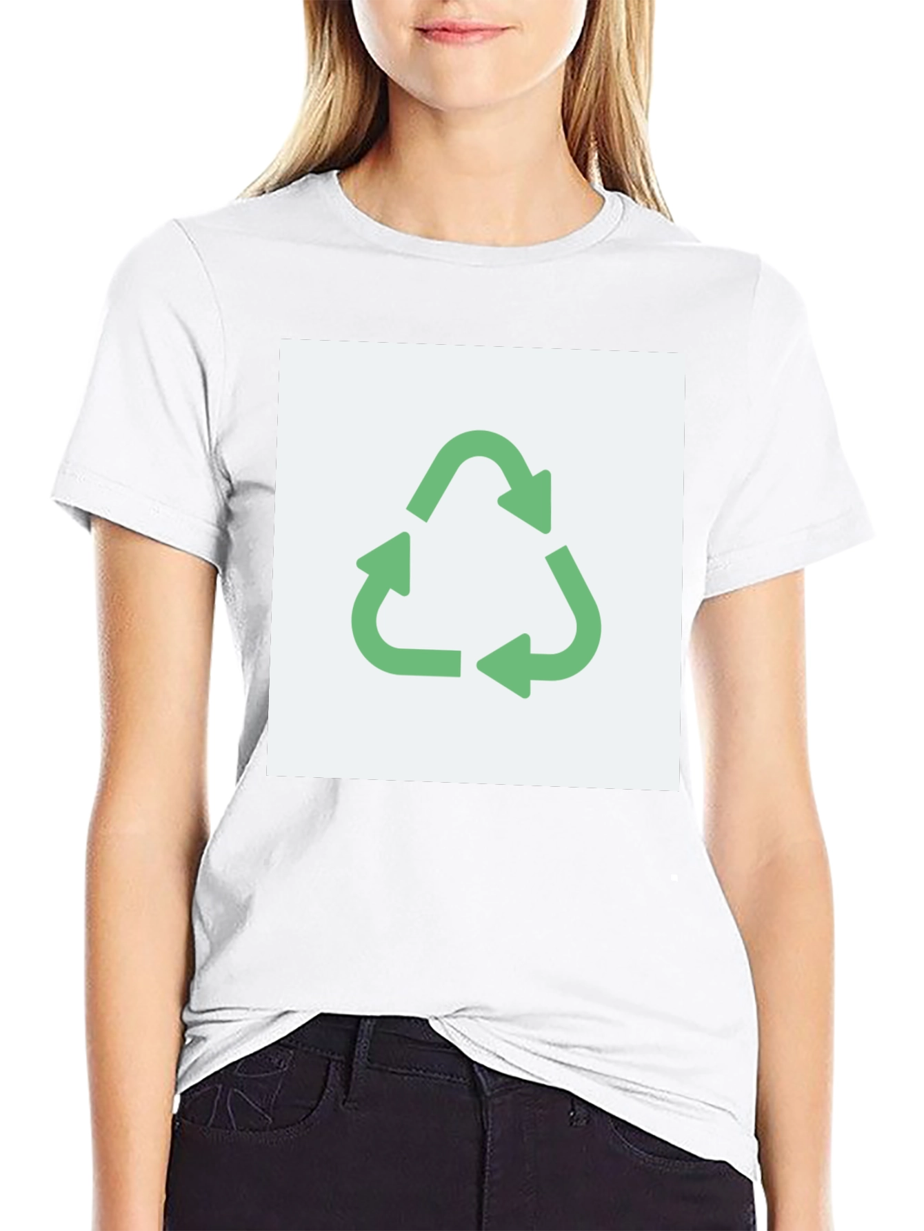 Eco-Friendly Recycle Symbol Graphic T-Shirt
