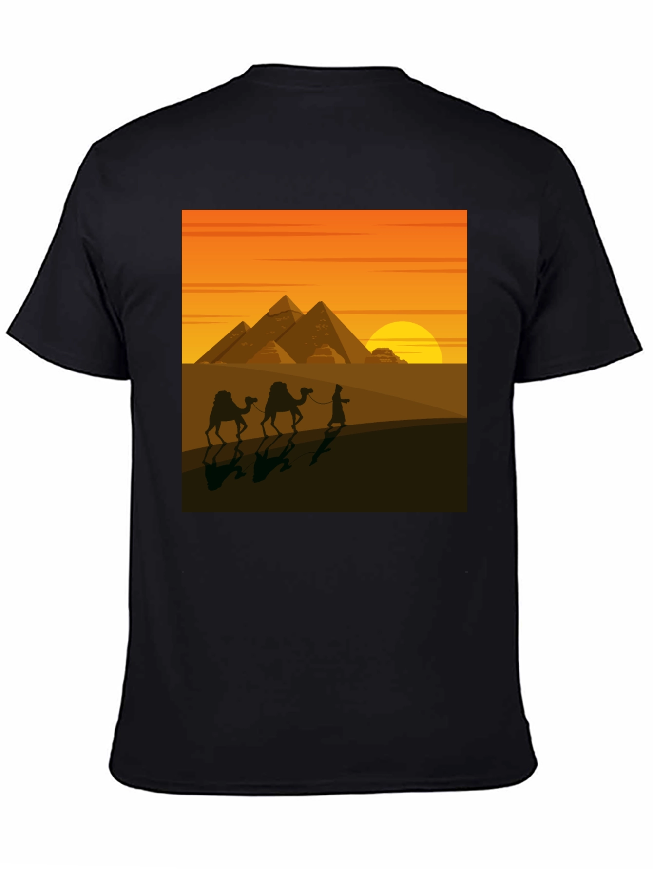 Egypt Pyramids Graphic T-Shirt - Desert Caravan Tee