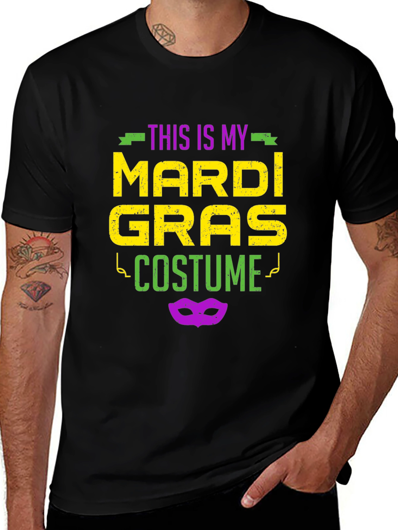 Mardi Gras Costume Graphic T-Shirt