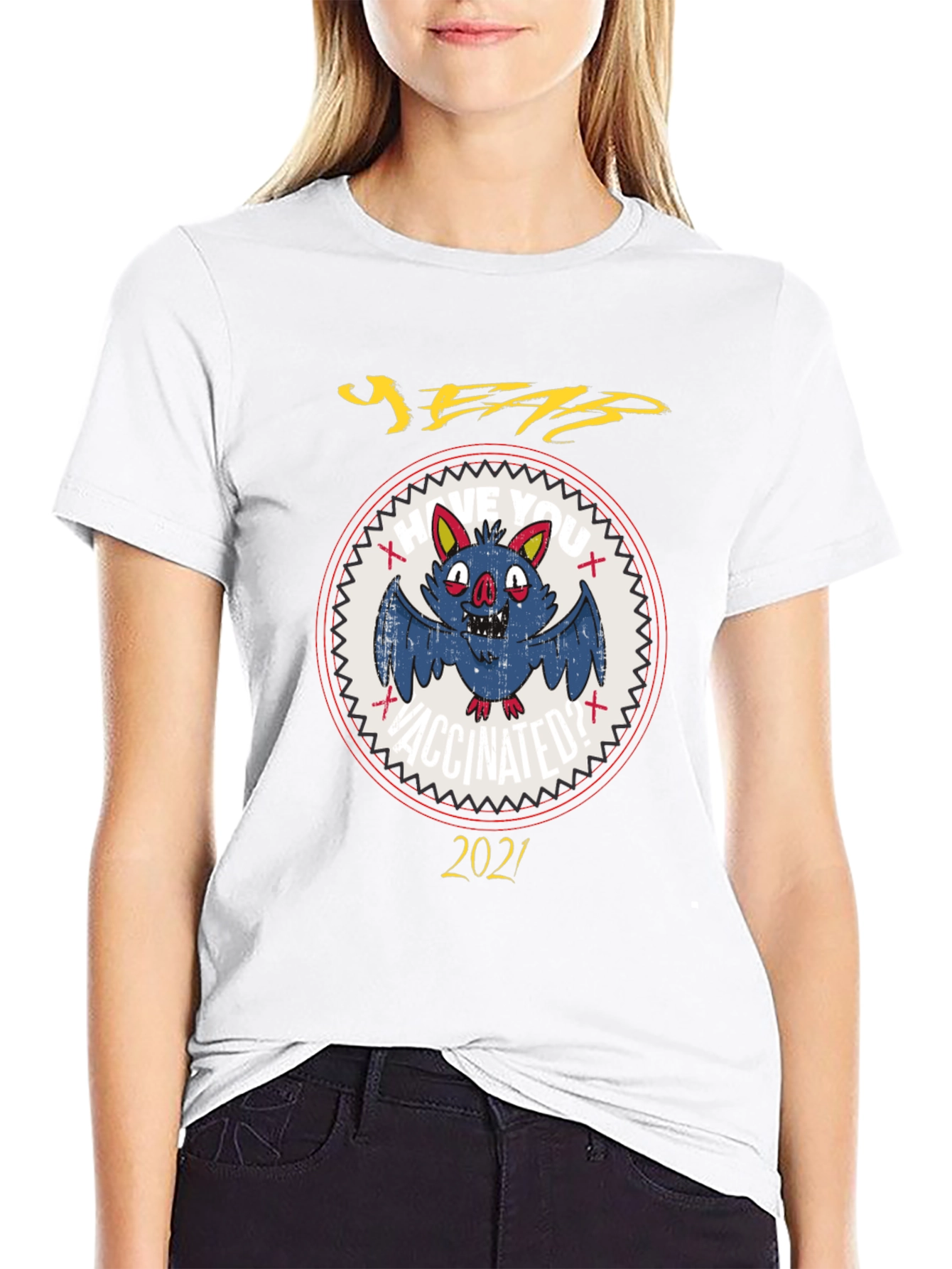 Vaccinated Bat 2021 Graphic Tee