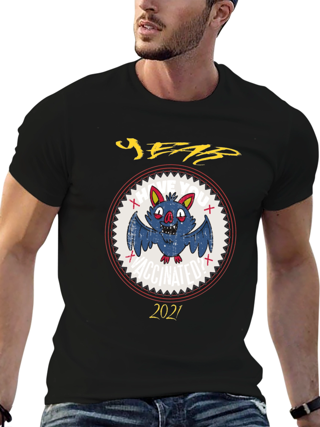 Vaccinated Bat 2021 Graphic Tee