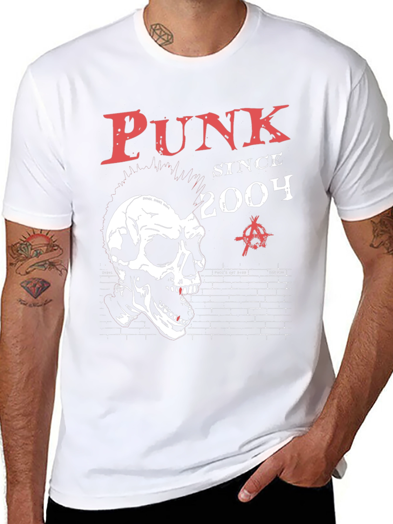 Punk Since 2004 Skull Graphic T-Shirt