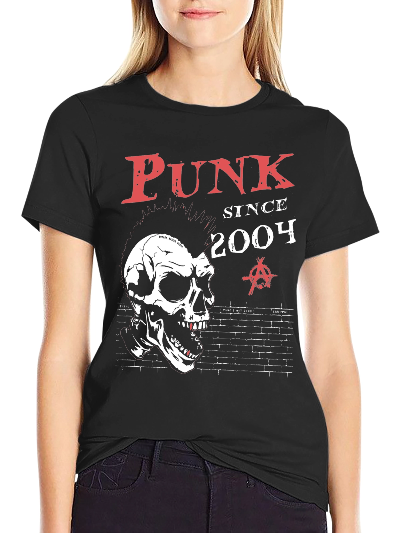 Punk Since 2004 Skull Graphic T-Shirt
