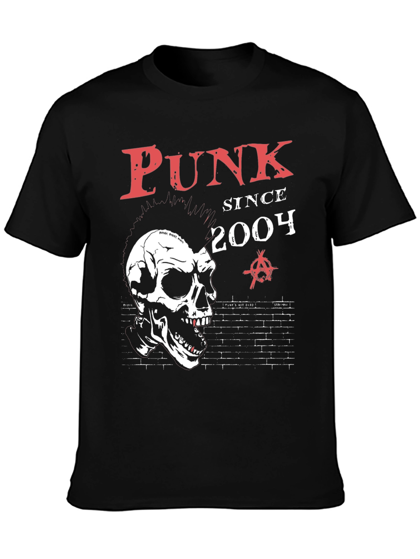 Punk Since 2004 Skull Graphic T-Shirt