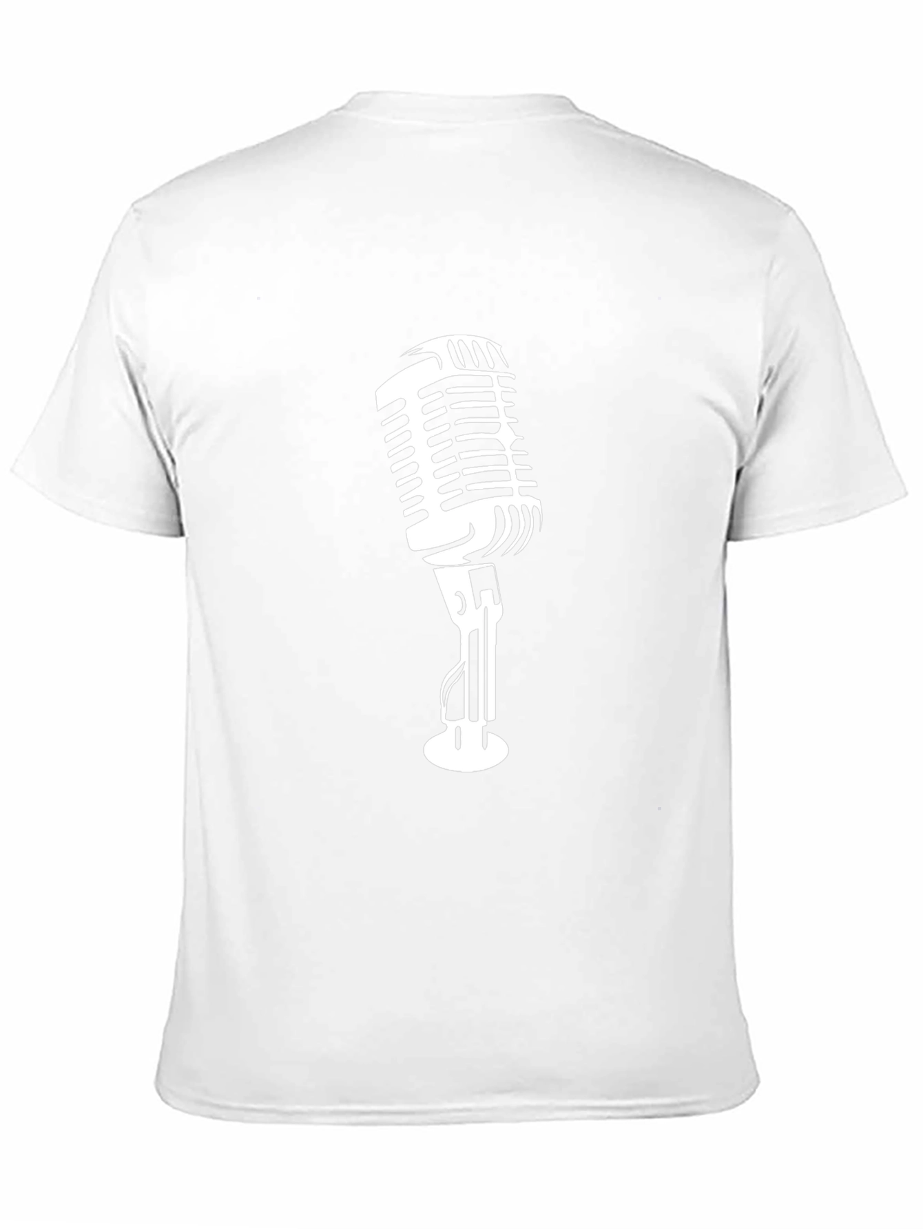 Retro Microphone Graphic Tee - Classic Black