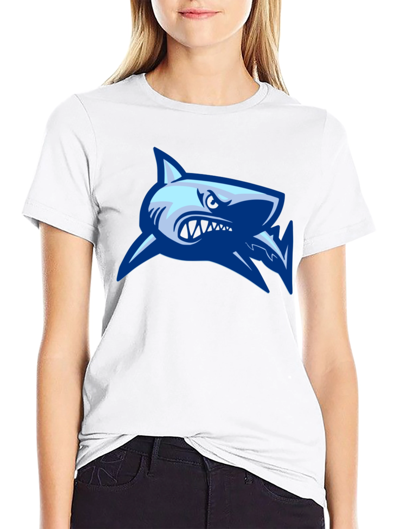 Cool Shark Graphic Black T-Shirt