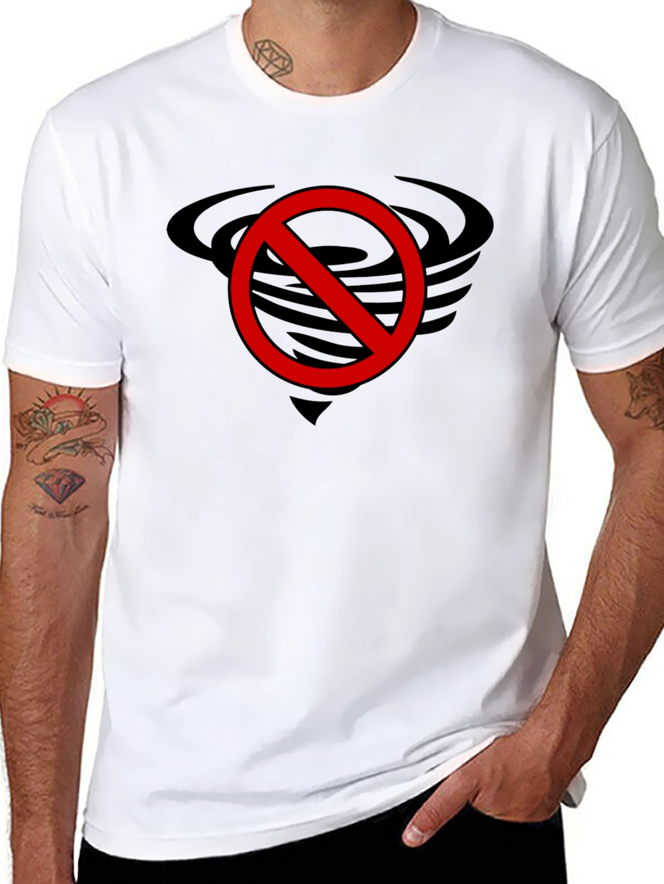 No Tornado Black Graphic Tee