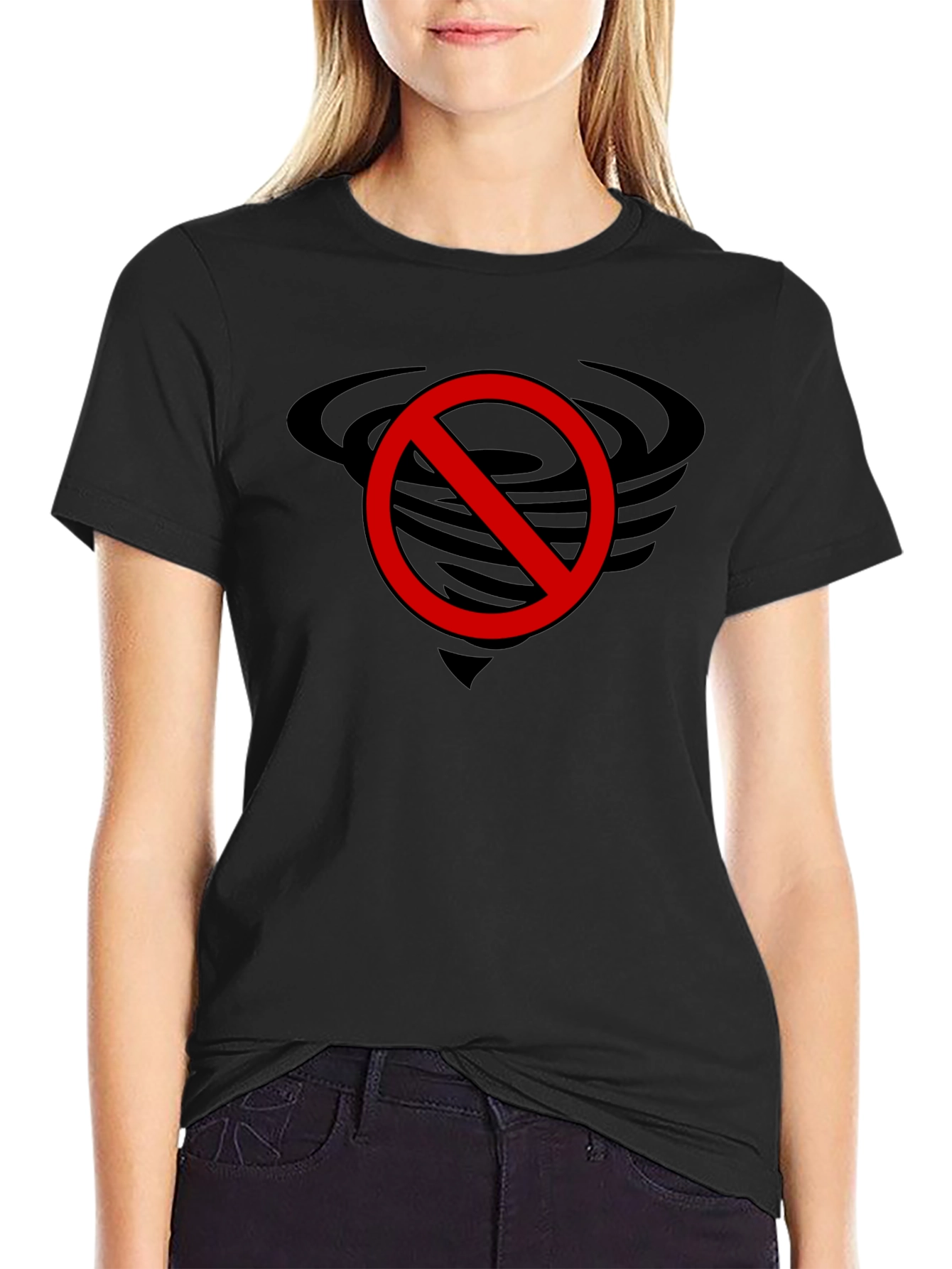 No Tornado Black Graphic Tee