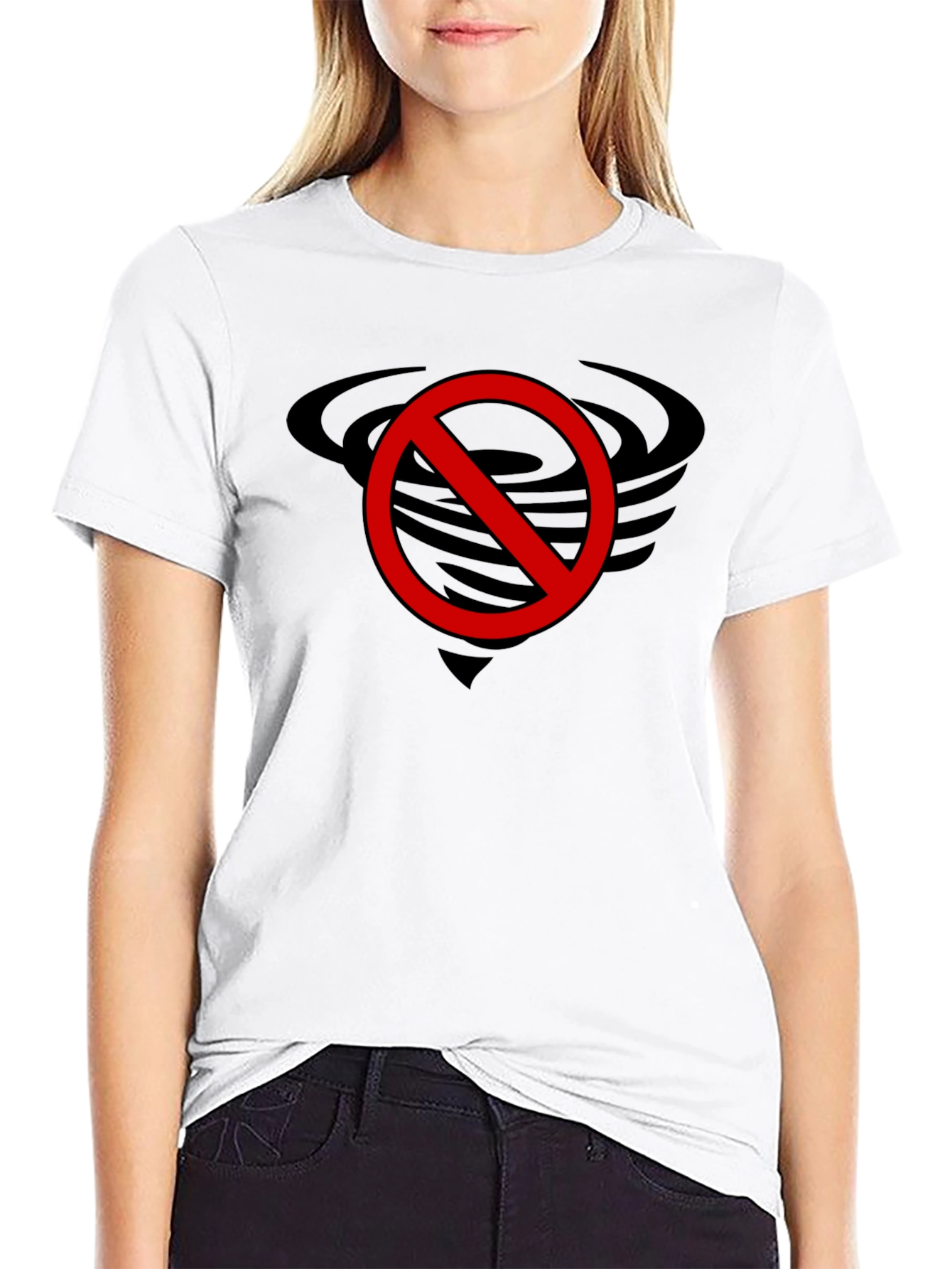No Tornado Black Graphic Tee