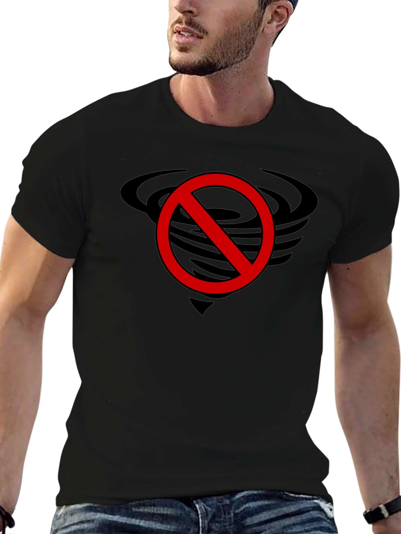 No Tornado Black Graphic Tee
