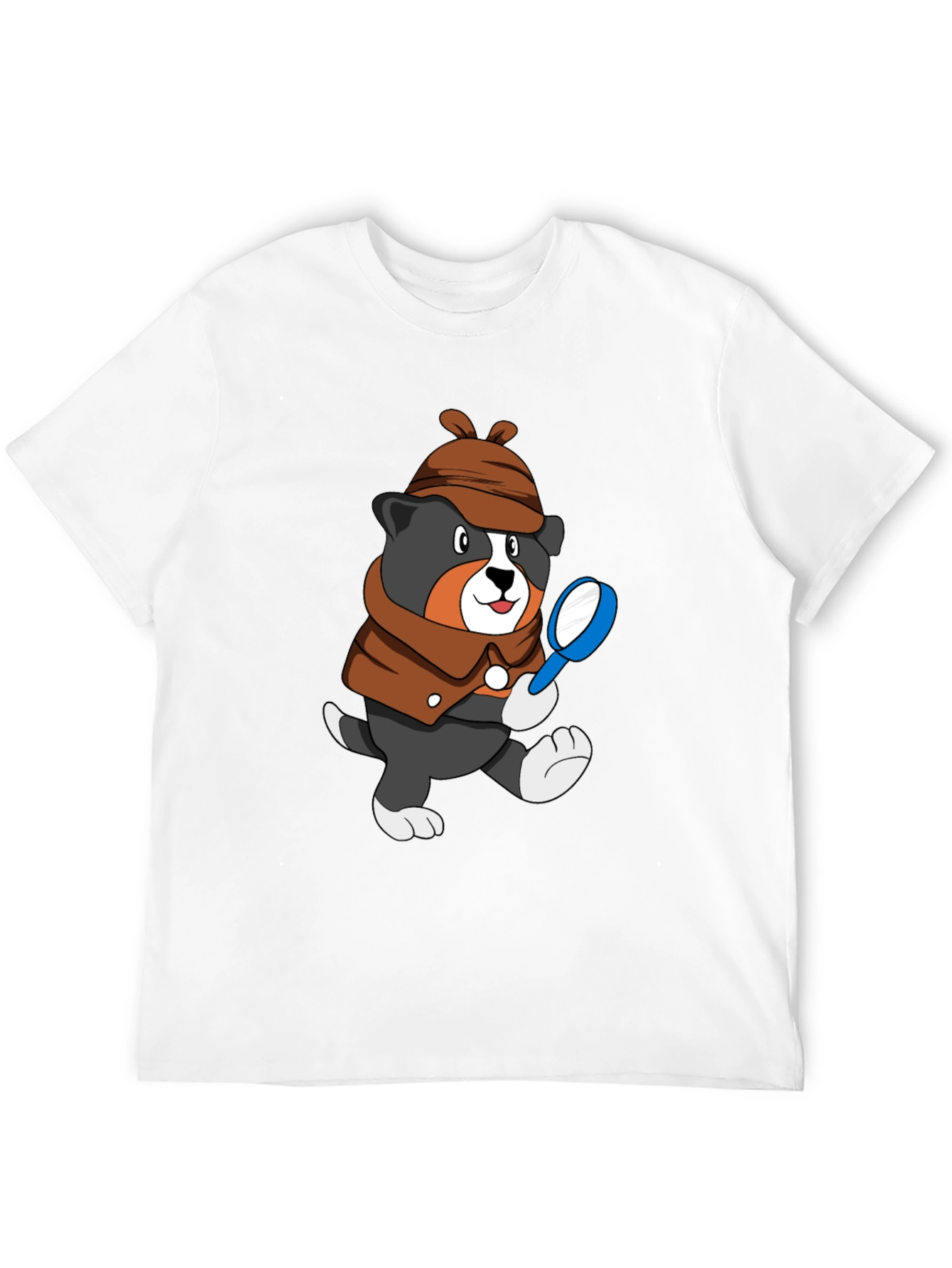 Detective Dog T-Shirt - Cartoon Puppy Sleuth Tee