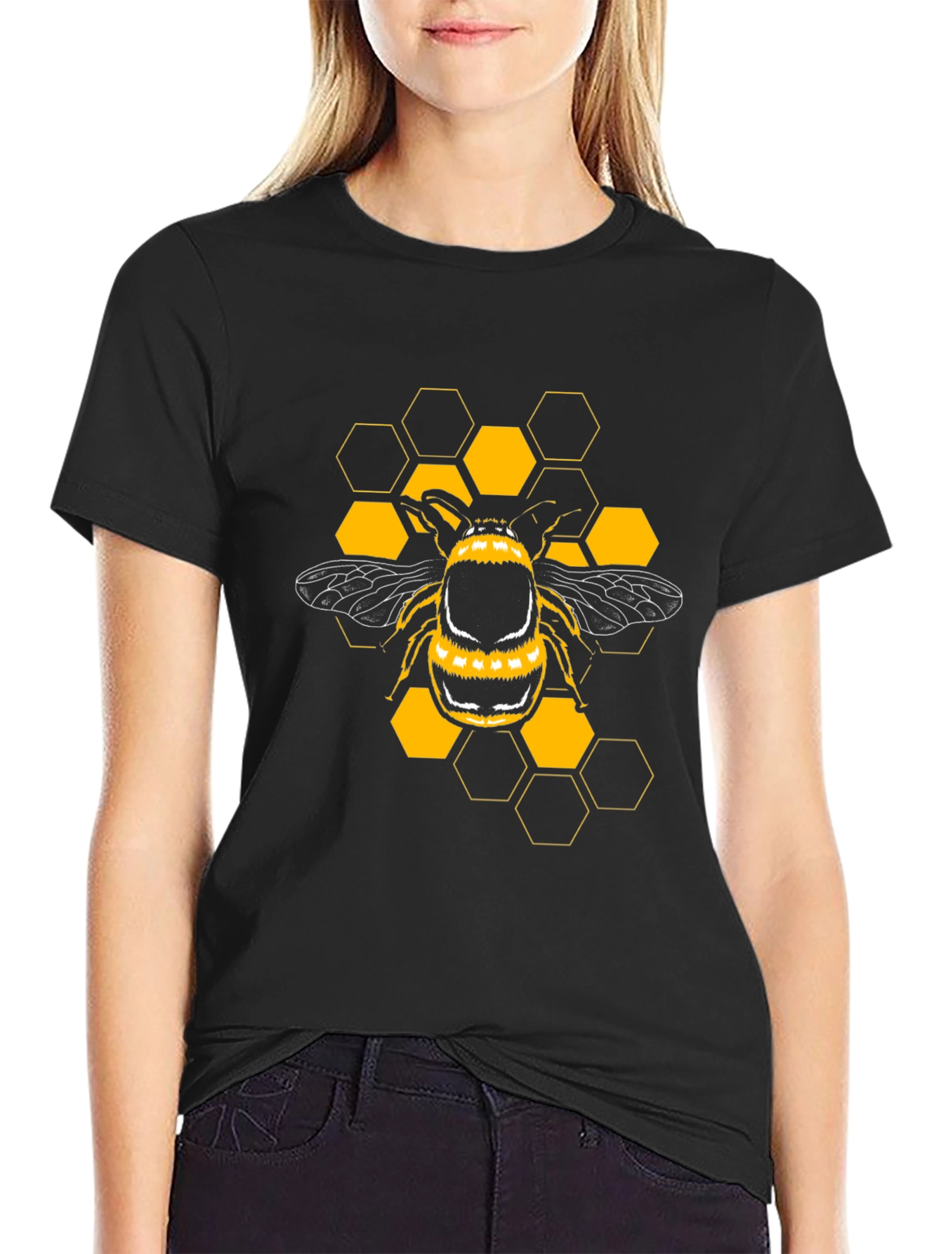 Bee Graphic Black T-Shirt