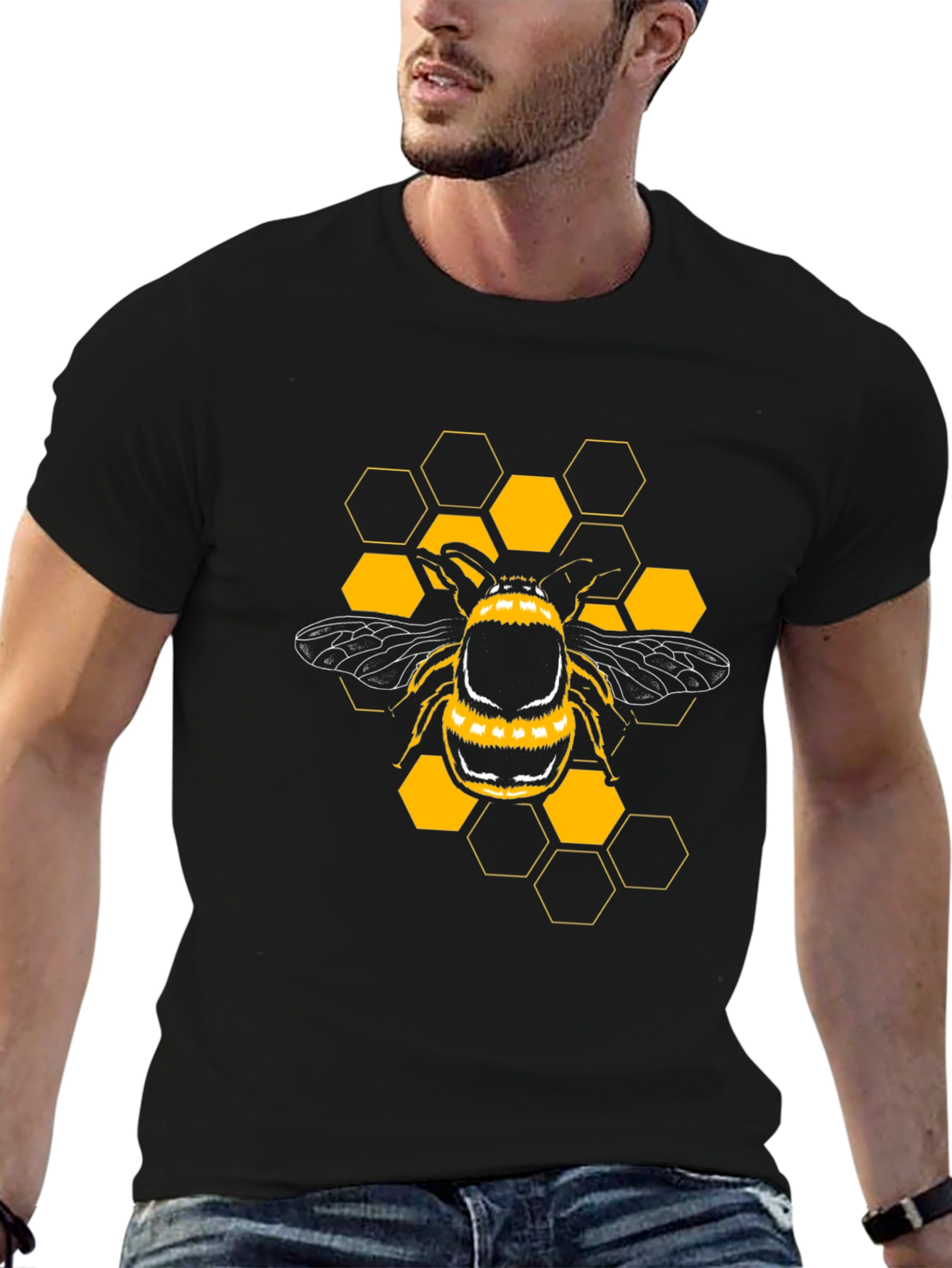 Bee Graphic Black T-Shirt