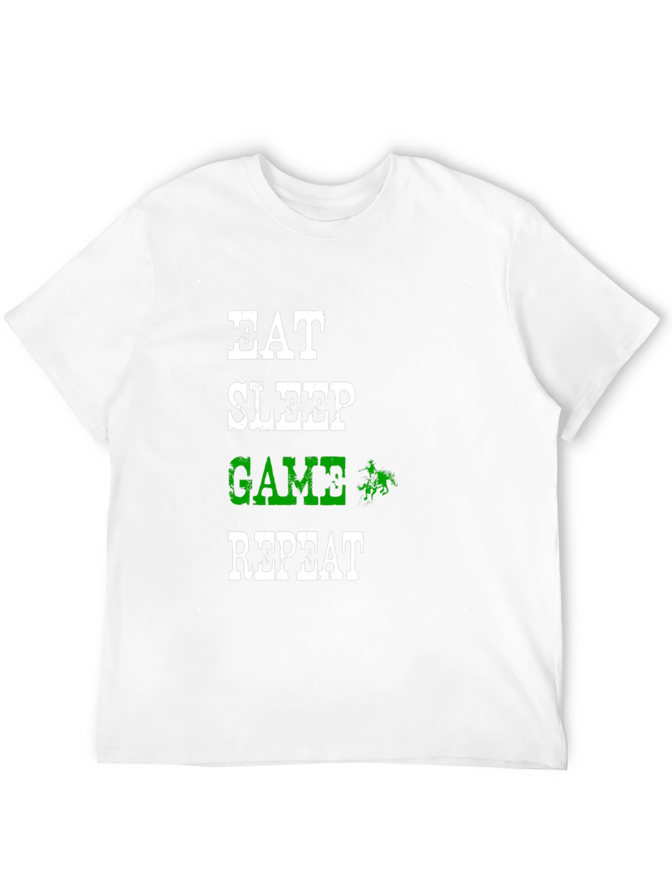 Eat Sleep Game Repeat Black Graphic T-Shirt