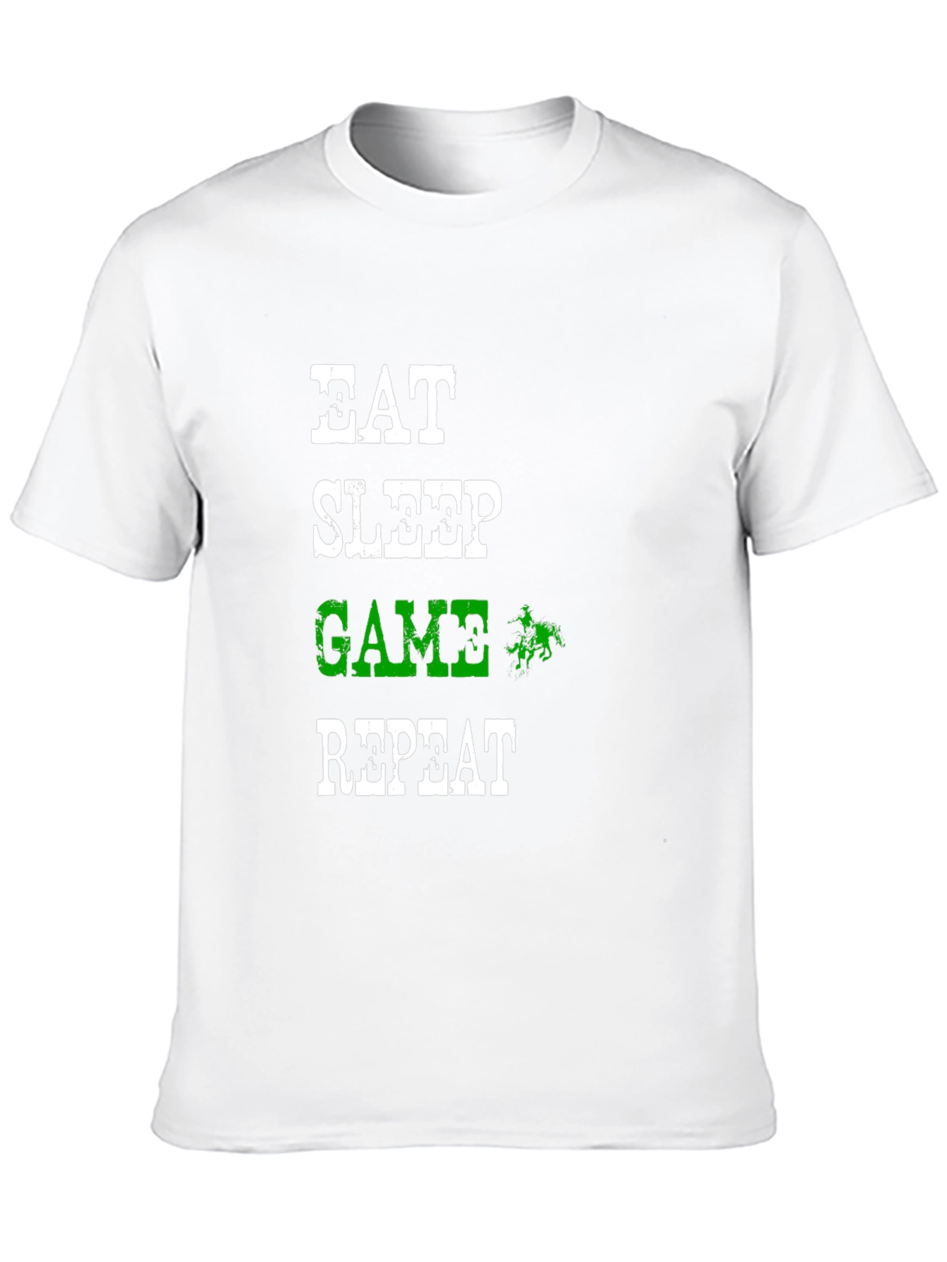 Eat Sleep Game Repeat Black Graphic T-Shirt